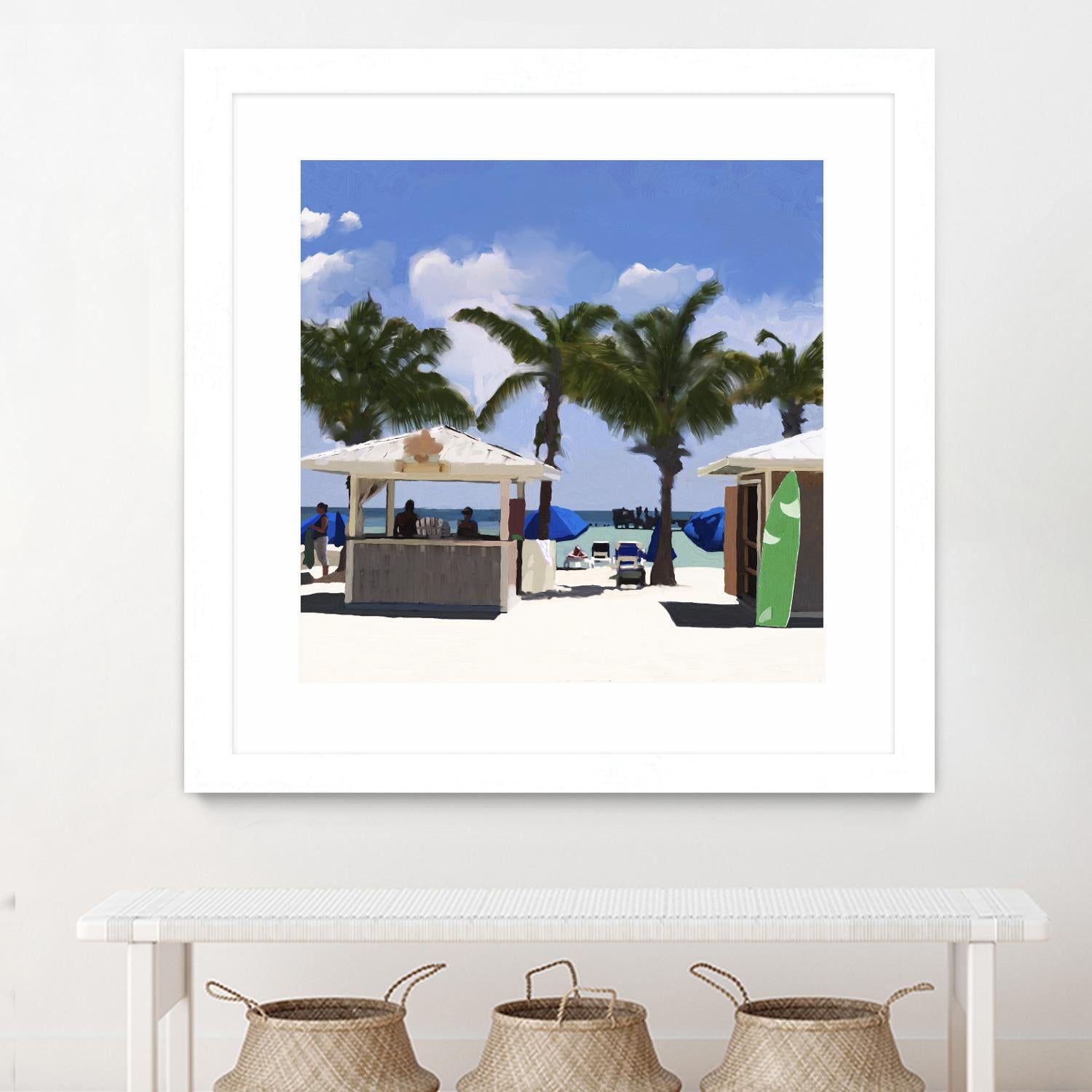 Key West Cabana I by Rick Novak on GIANT ART - green tropical