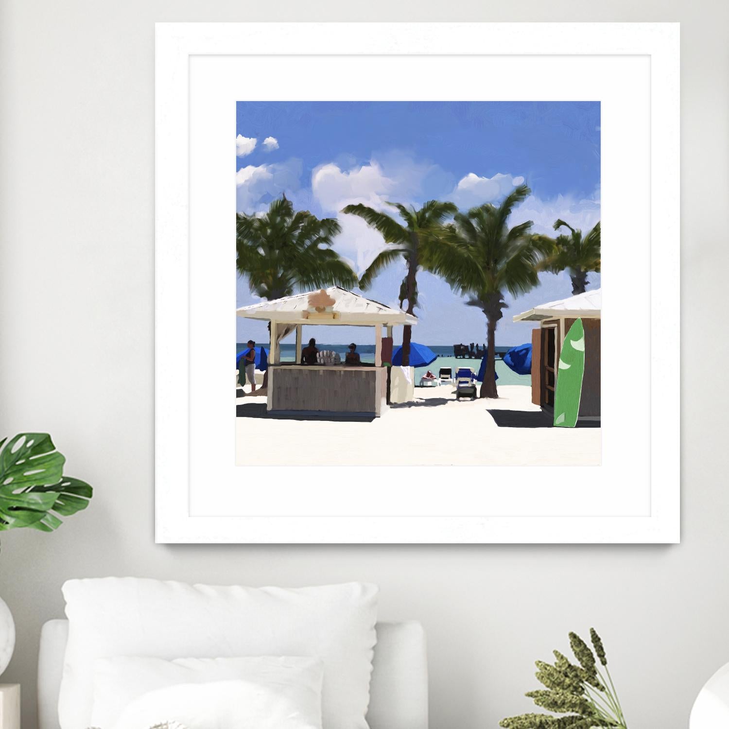 Key West Cabana I by Rick Novak on GIANT ART - green tropical