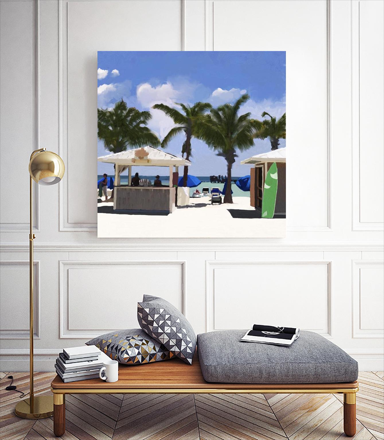 Key West Cabana I by Rick Novak on GIANT ART - green tropical