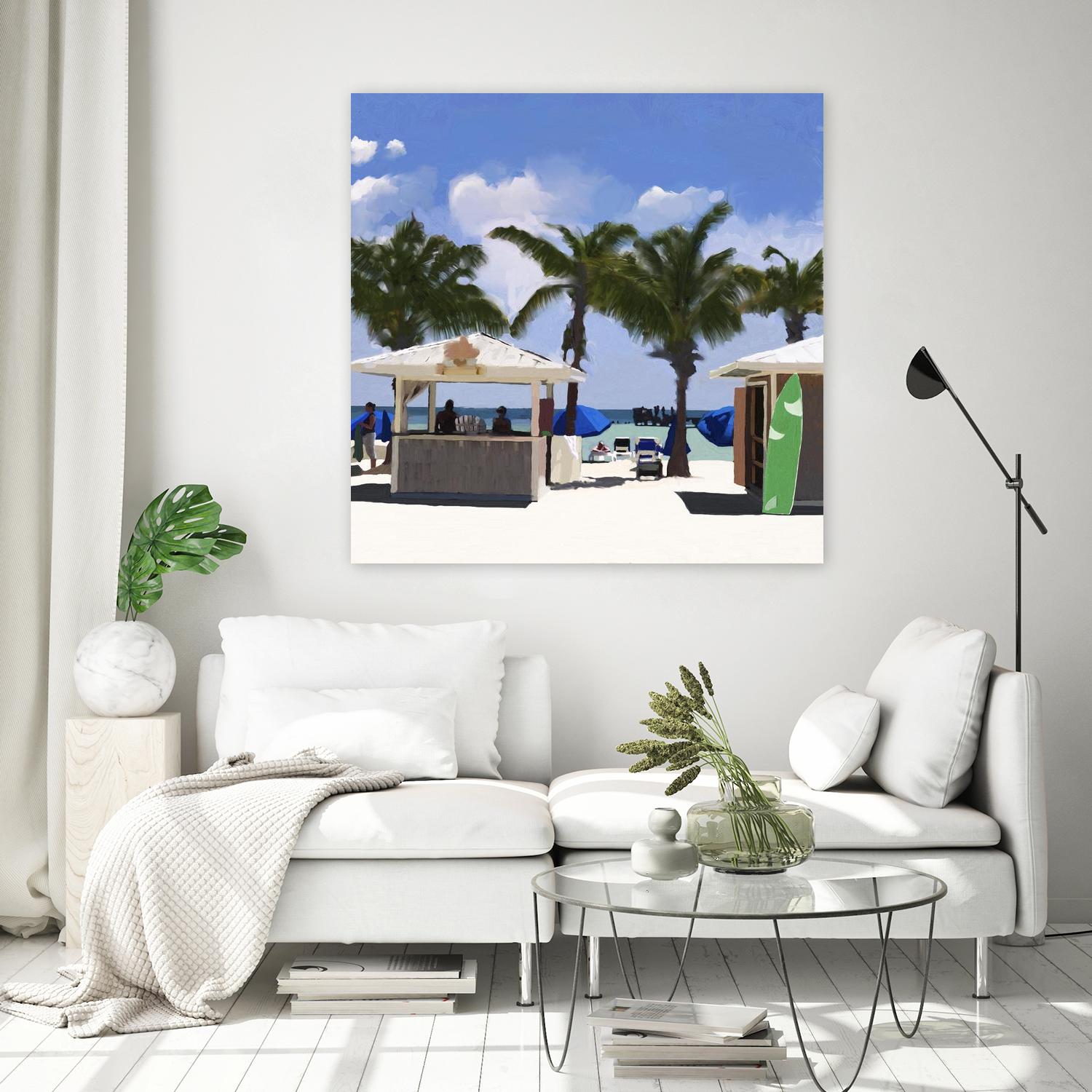 Key West Cabana I by Rick Novak on GIANT ART - green tropical