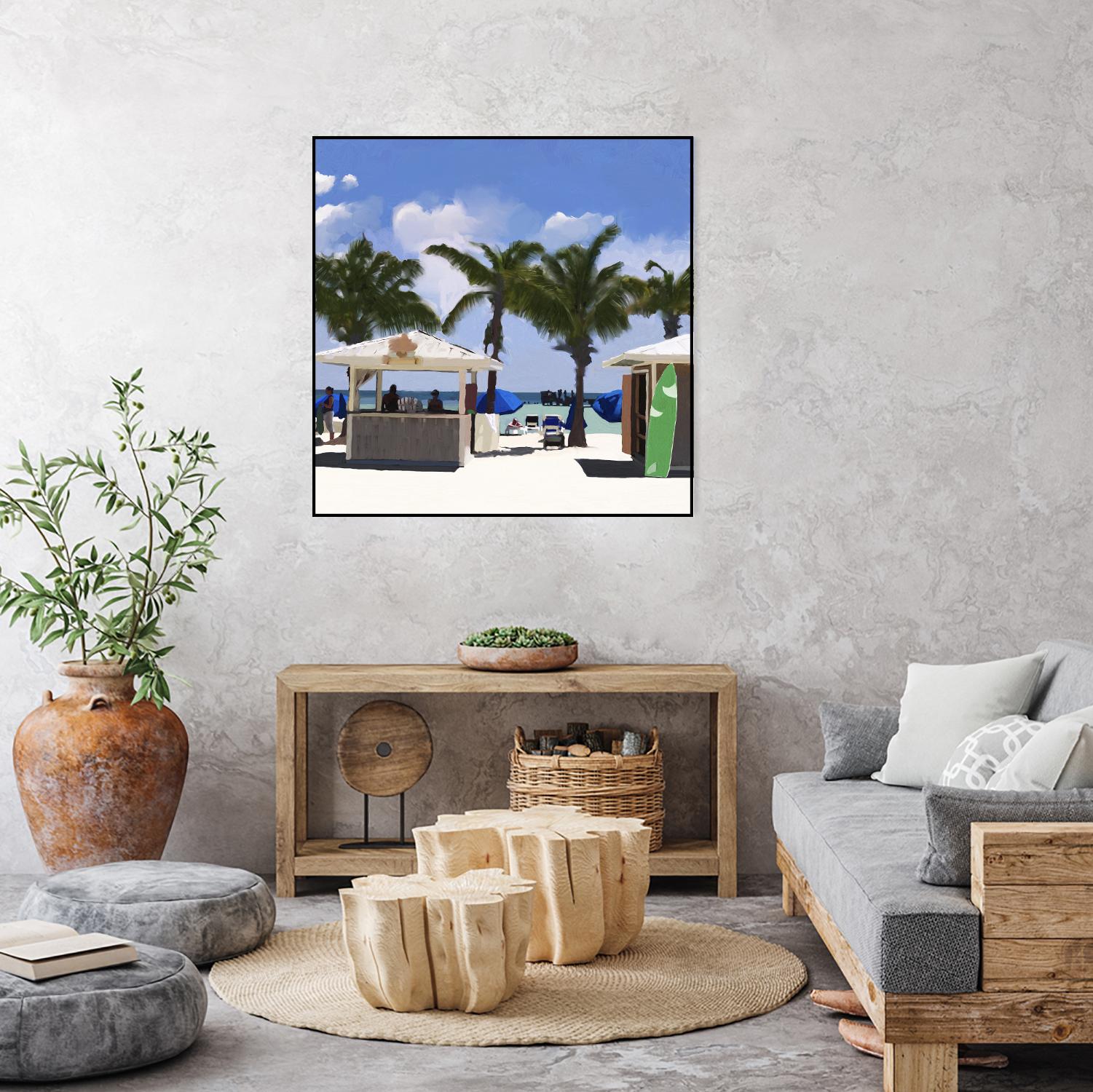Key West Cabana I by Rick Novak on GIANT ART - green tropical