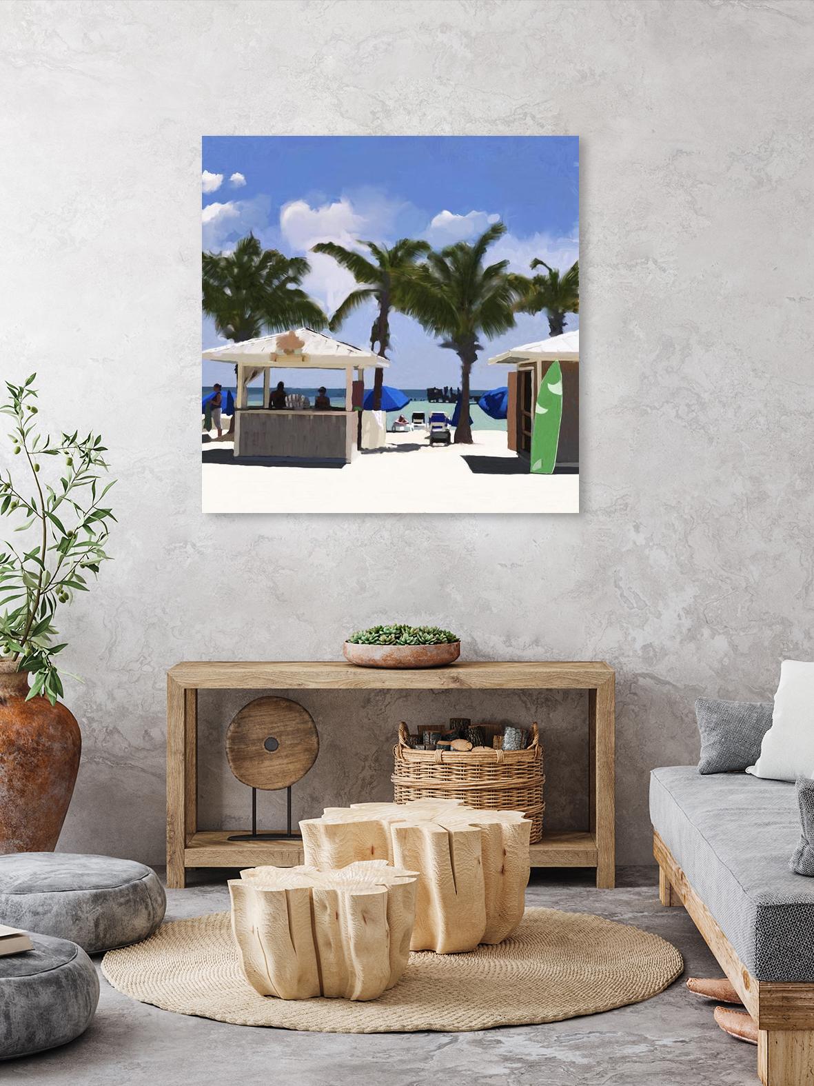 Key West Cabana I by Rick Novak on GIANT ART - green tropical