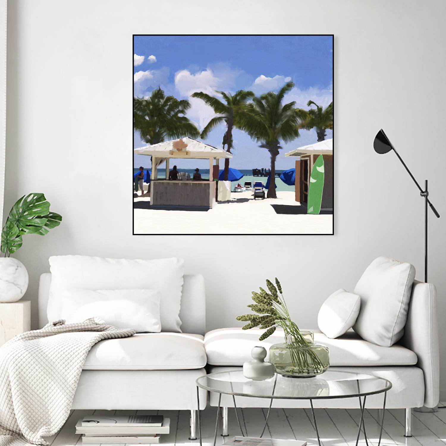 Key West Cabana I by Rick Novak on GIANT ART - green tropical