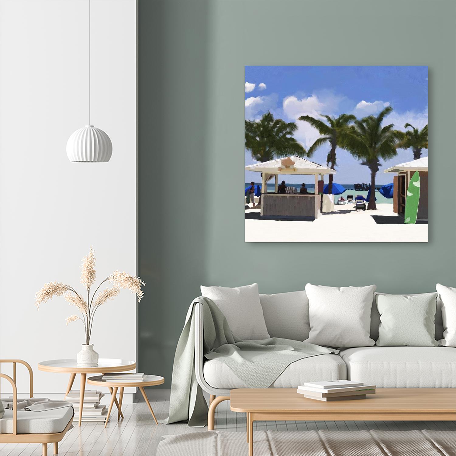 Key West Cabana I by Rick Novak on GIANT ART - green tropical