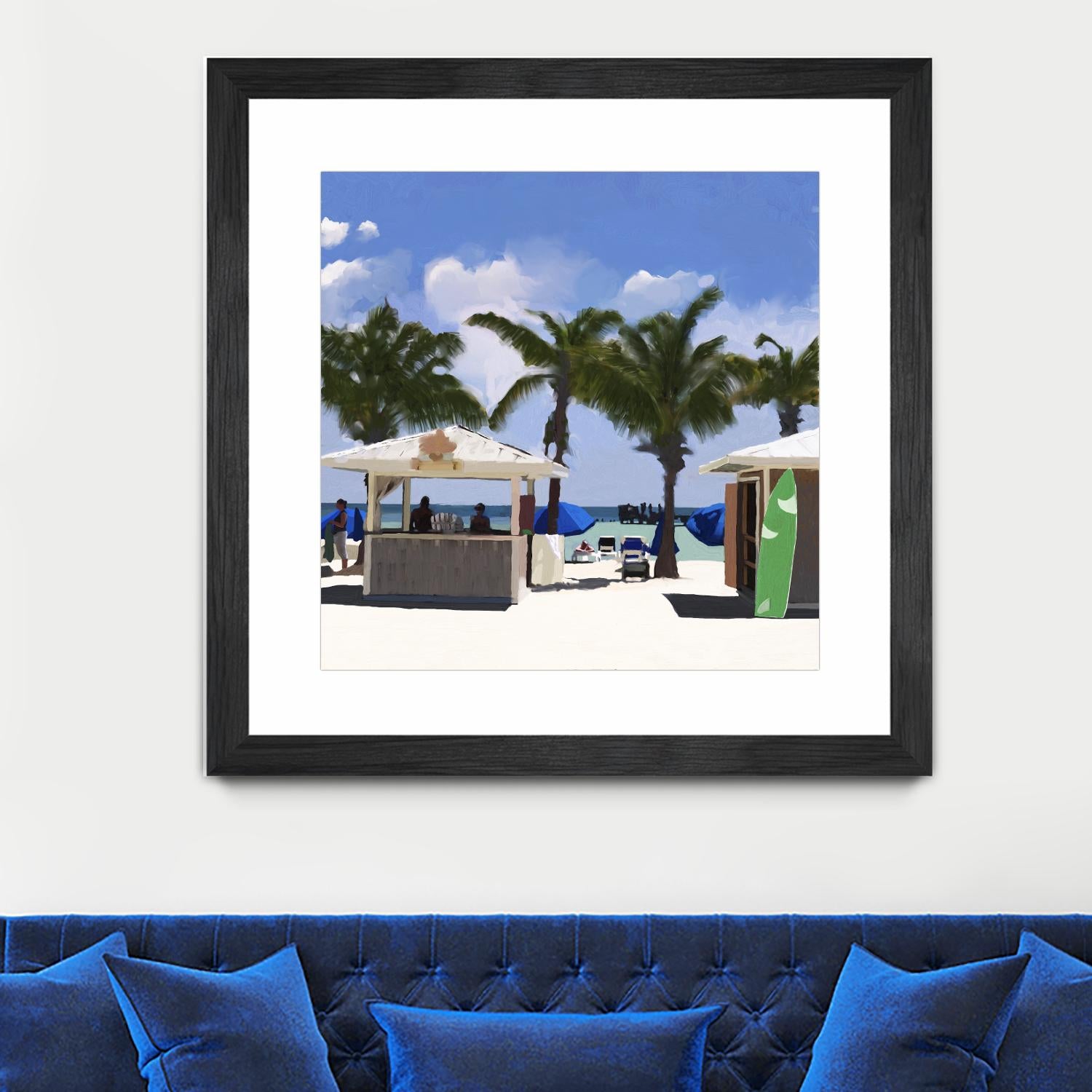 Key West Cabana I by Rick Novak on GIANT ART - green tropical