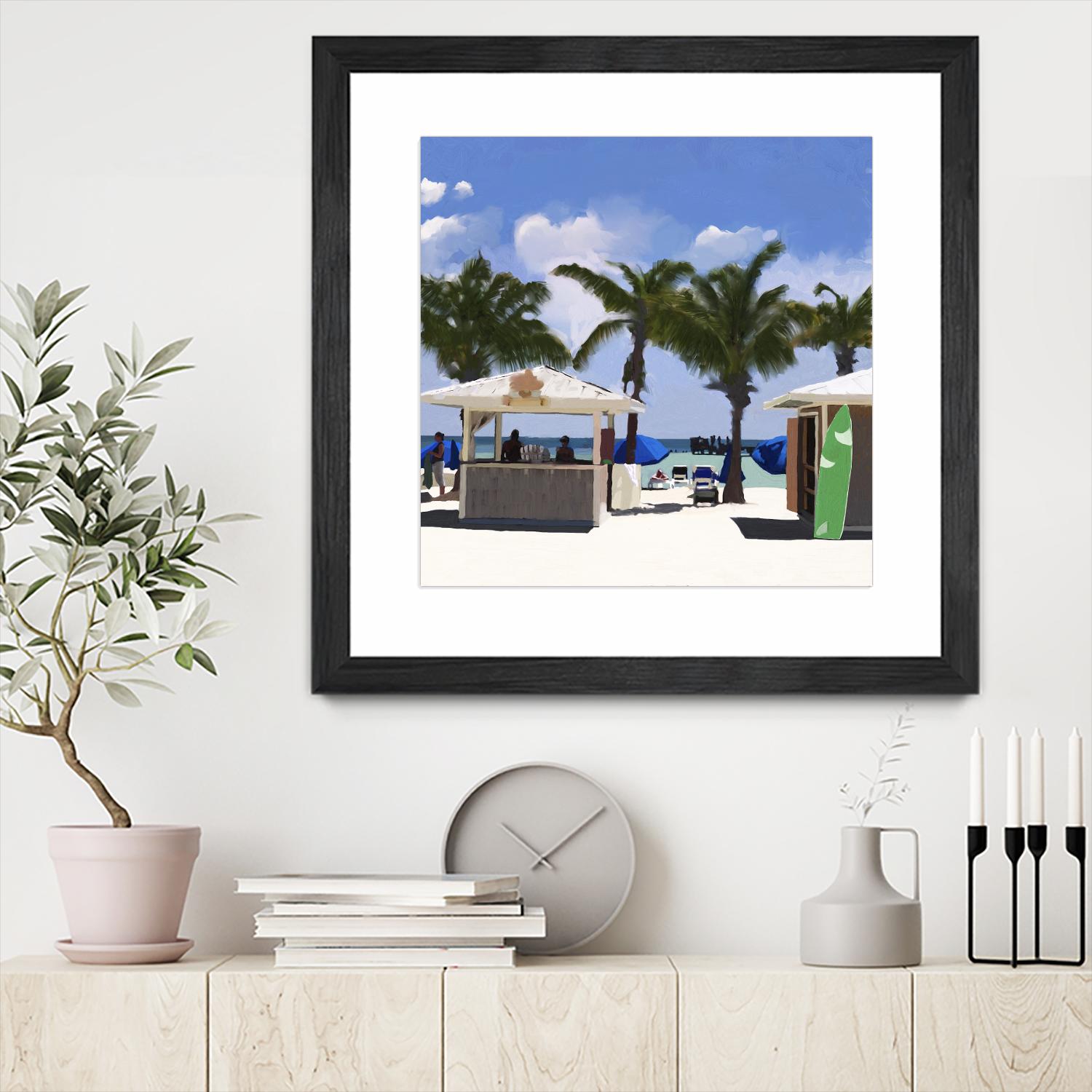 Key West Cabana I by Rick Novak on GIANT ART - green tropical