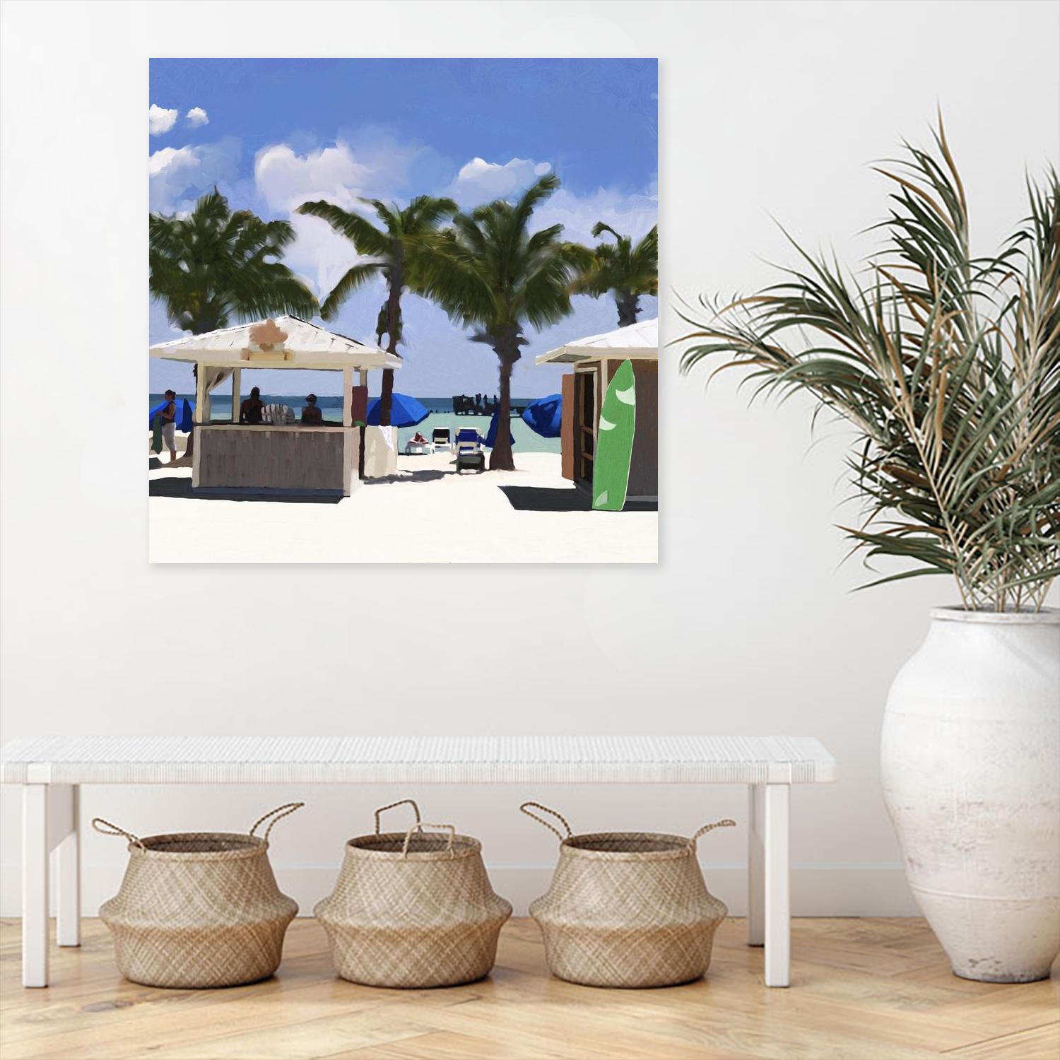 Key West Cabana I by Rick Novak on GIANT ART - green tropical