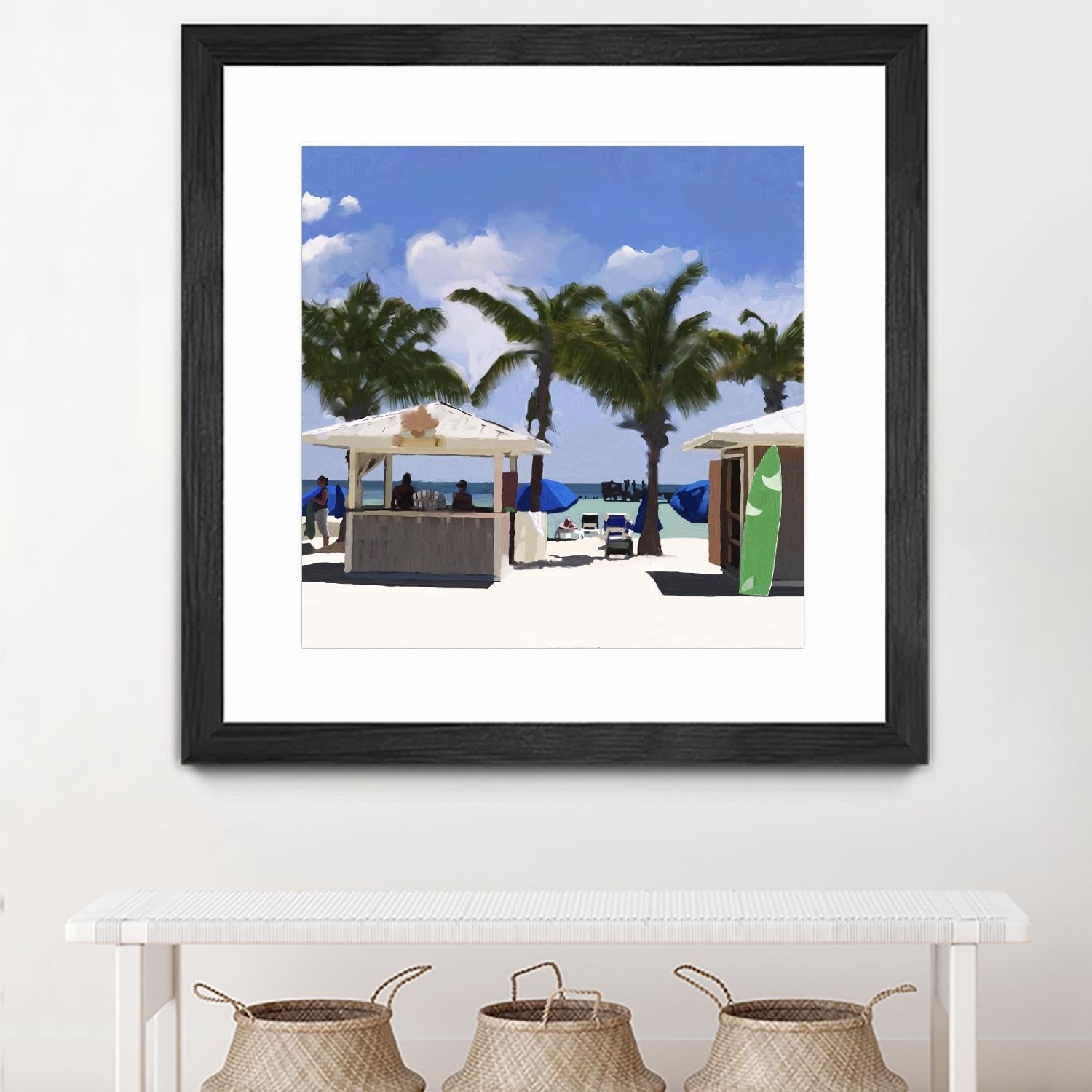 Key West Cabana I by Rick Novak on GIANT ART - green tropical