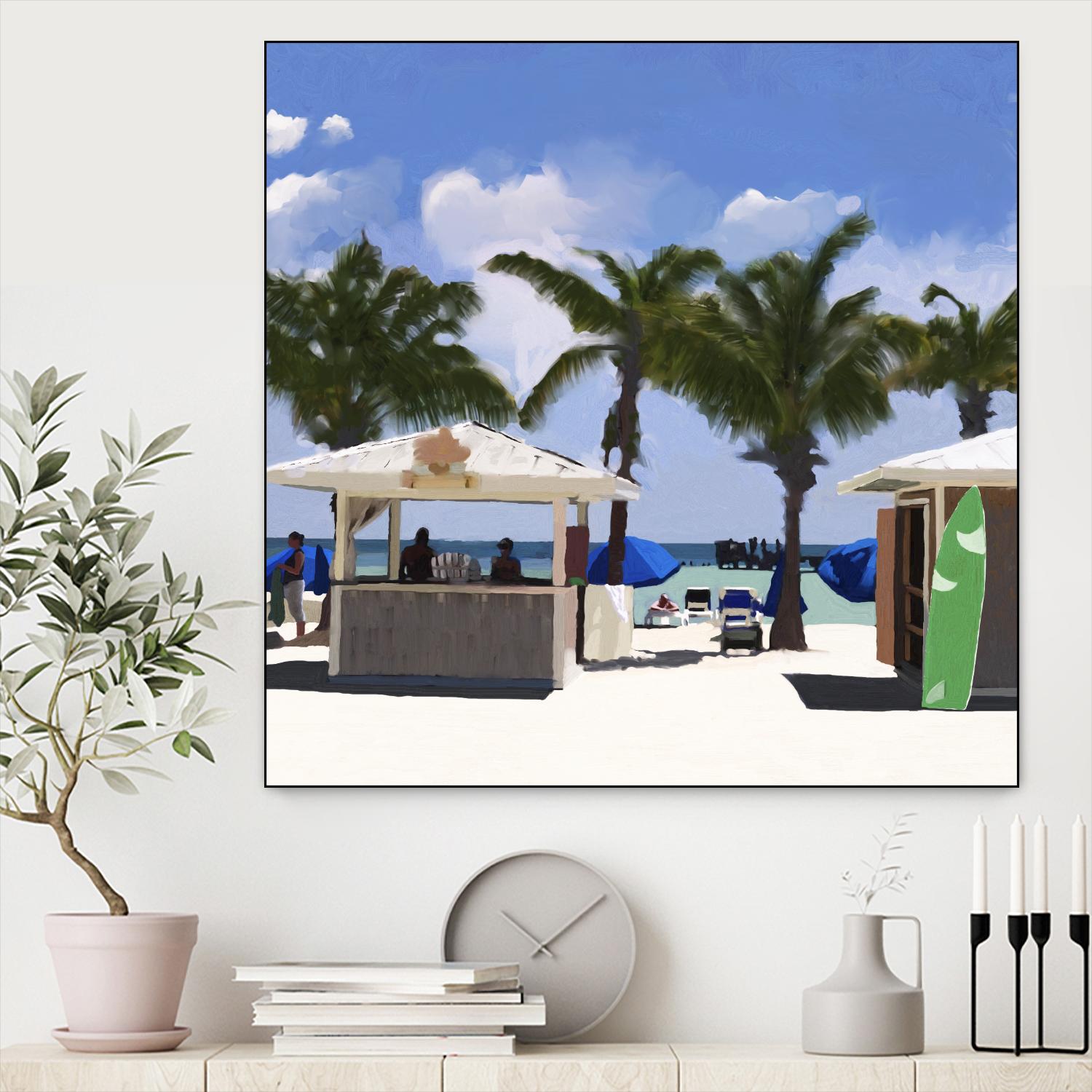 Key West Cabana I by Rick Novak on GIANT ART - green tropical