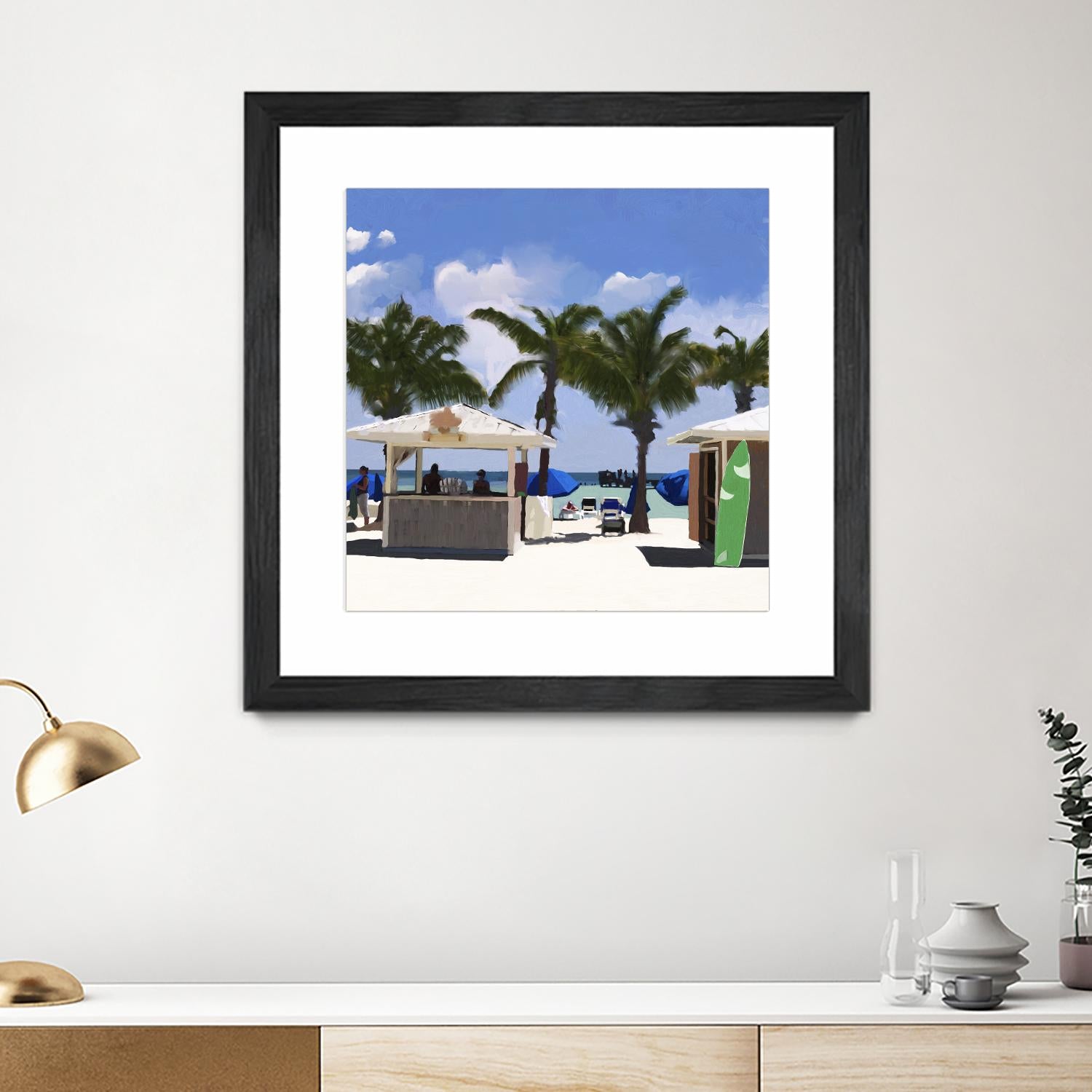 Key West Cabana I by Rick Novak on GIANT ART - green tropical