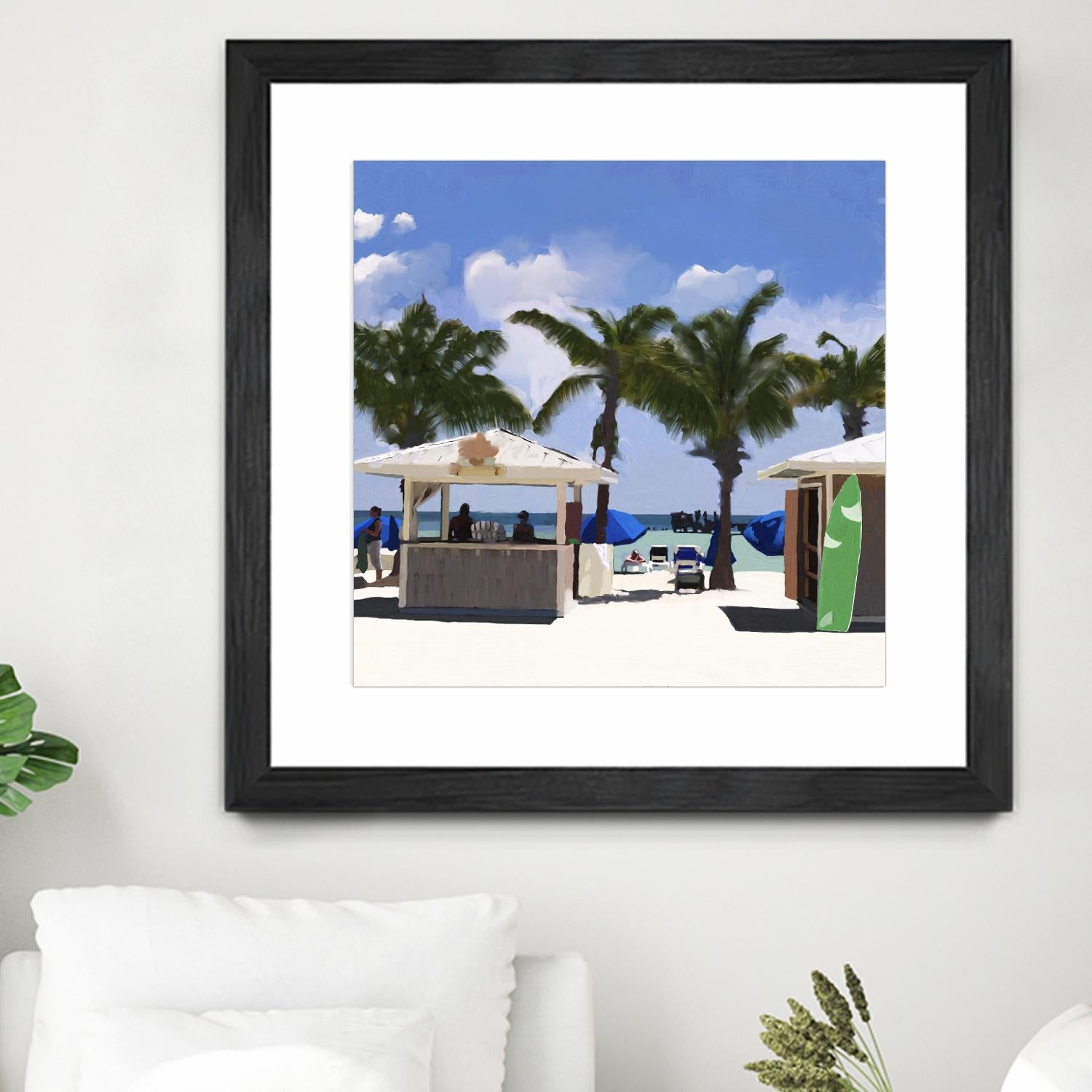 Key West Cabana I by Rick Novak on GIANT ART - green tropical