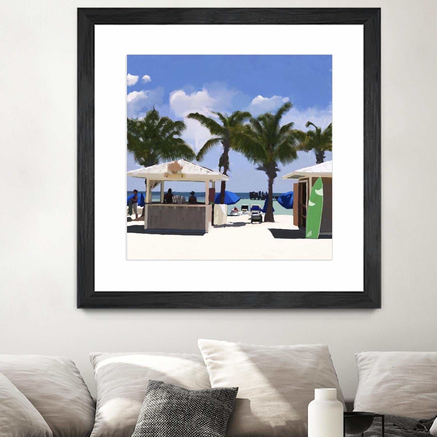 Key West Cabana I by Rick Novak on GIANT ART - green tropical