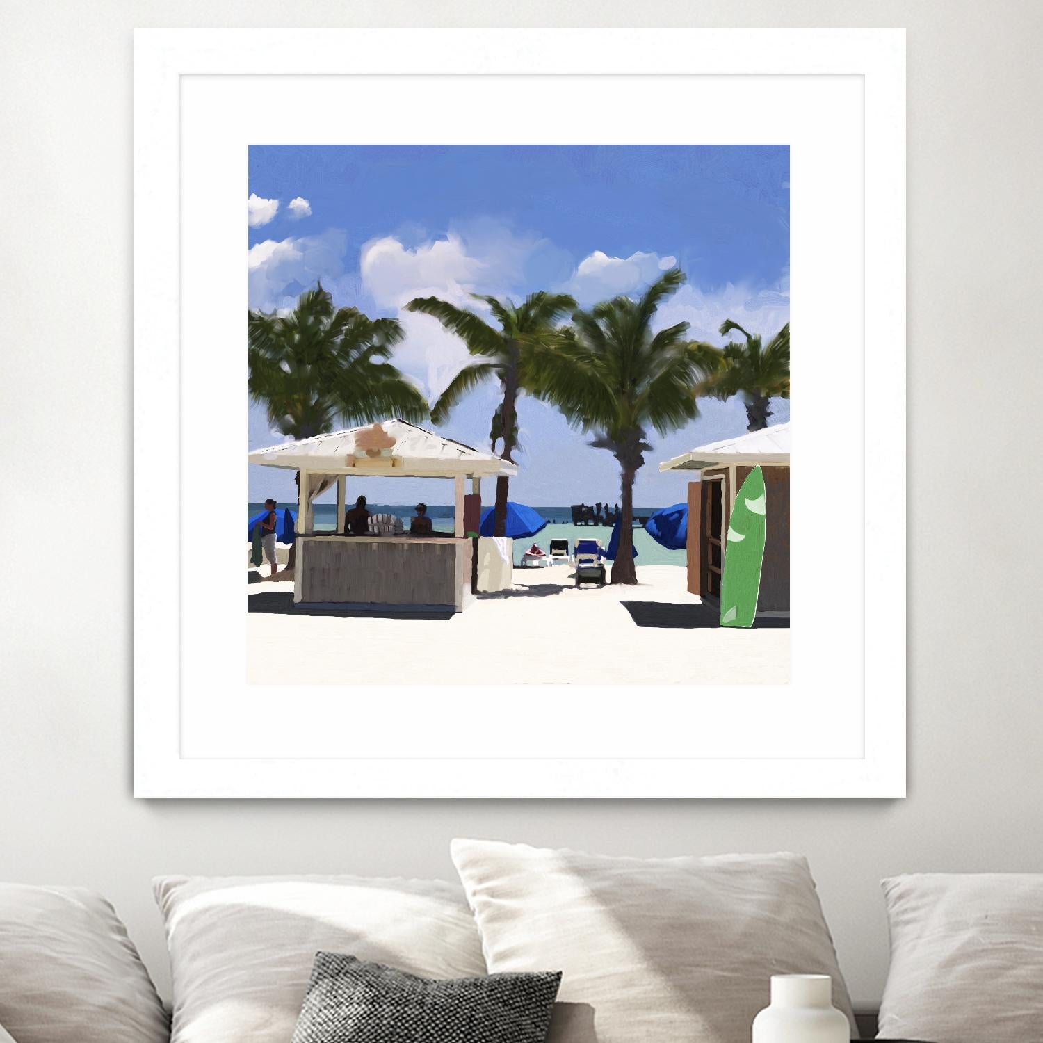 Key West Cabana I by Rick Novak on GIANT ART - green tropical