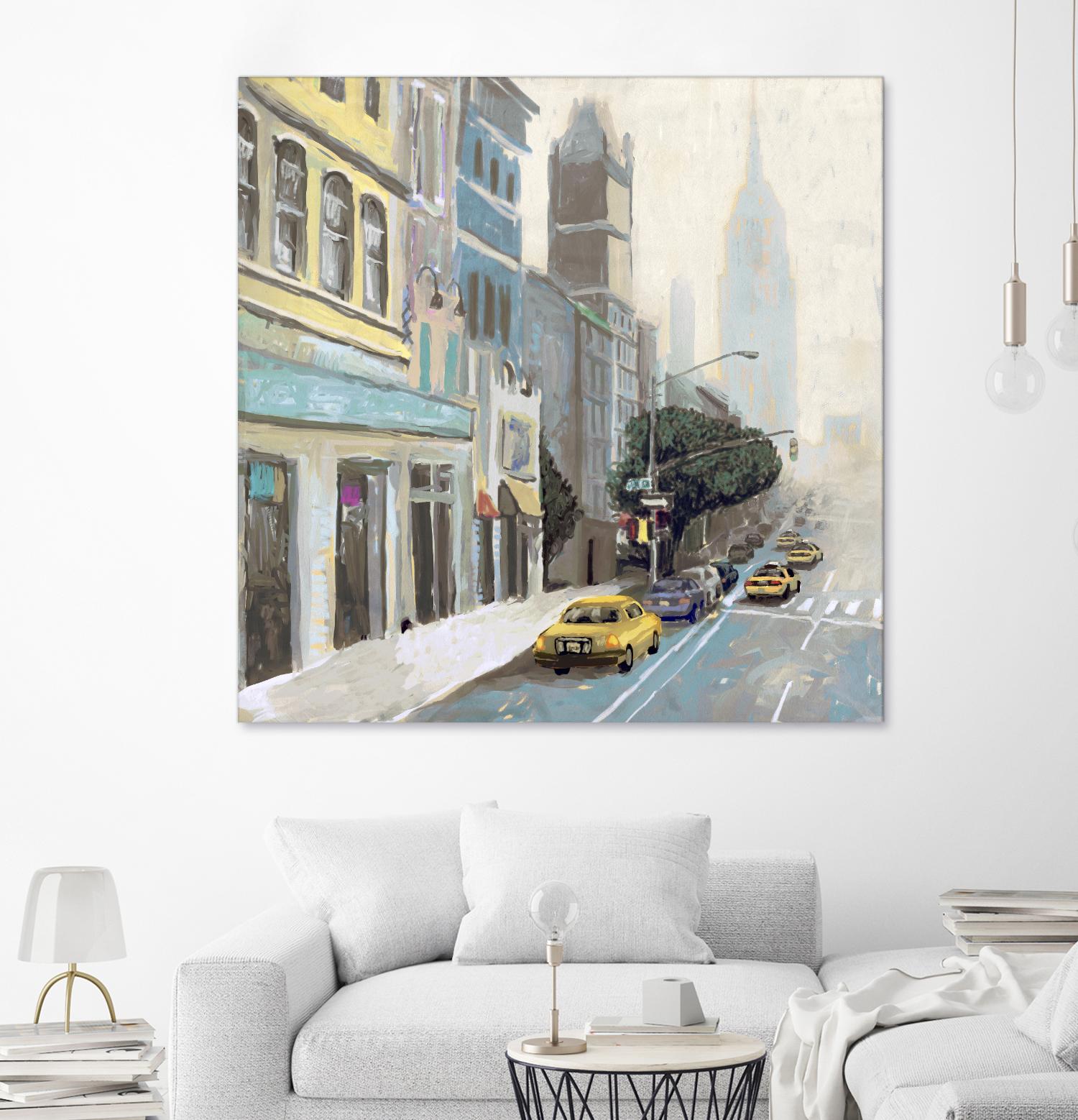 New York by Rick Novak on GIANT ART - blue city scene