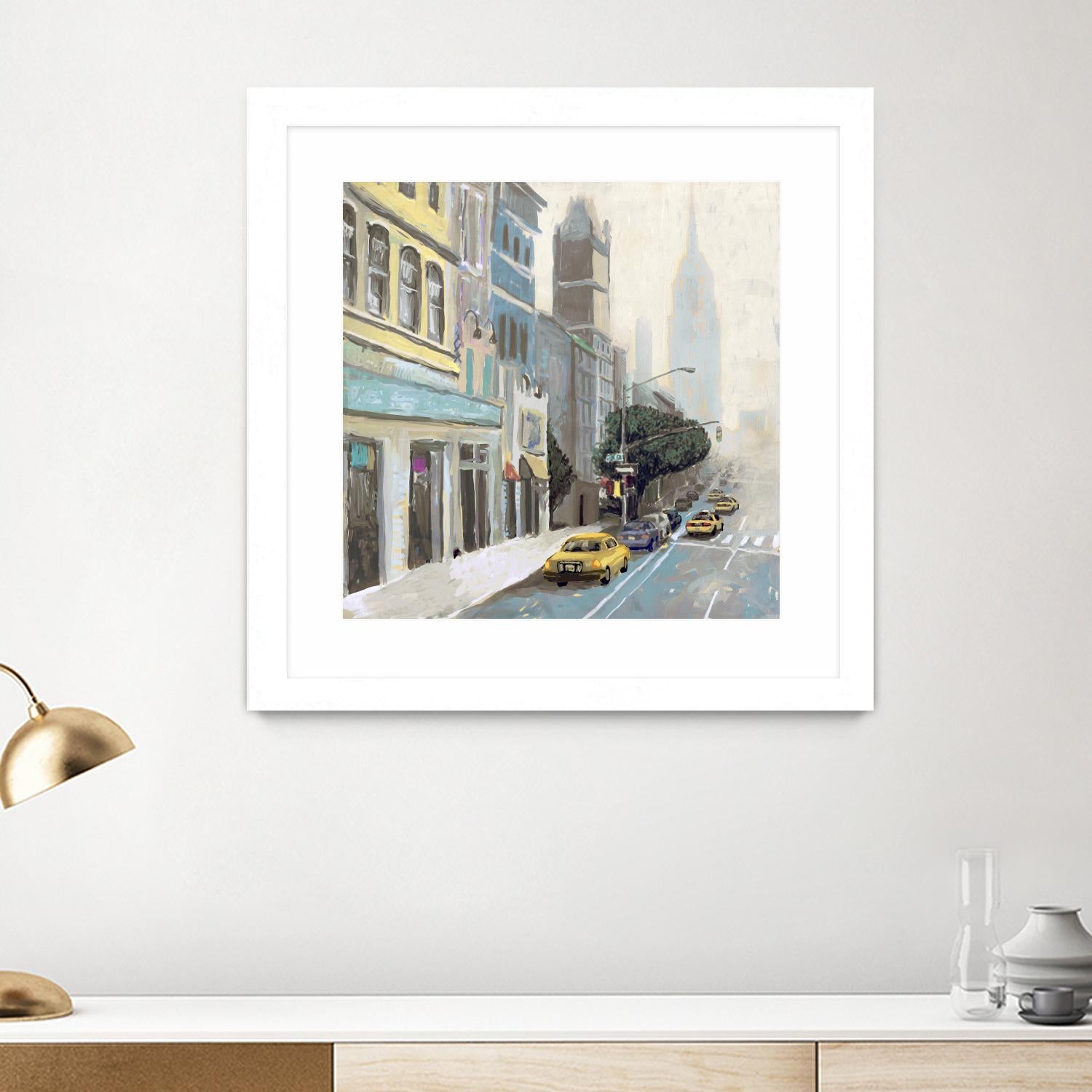 New York by Rick Novak on GIANT ART - blue city scene