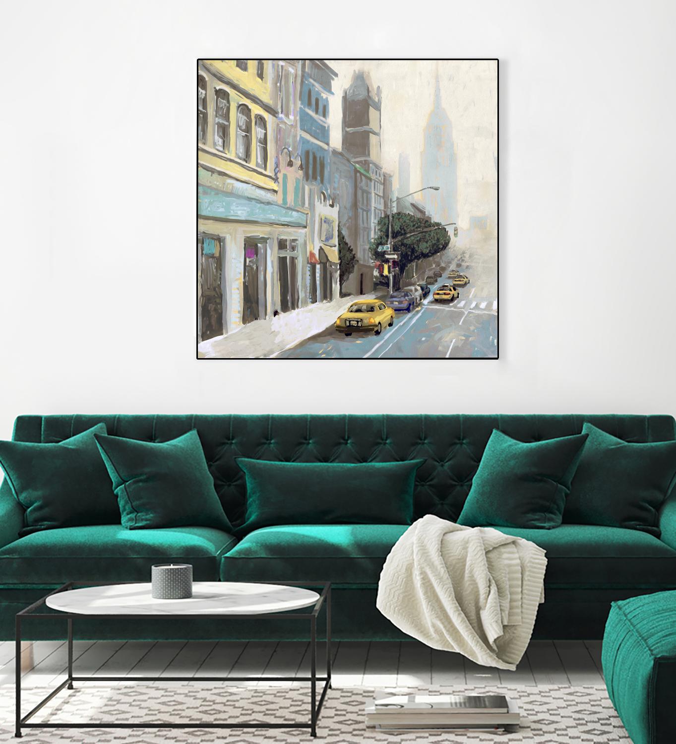 New York by Rick Novak on GIANT ART - blue city scene