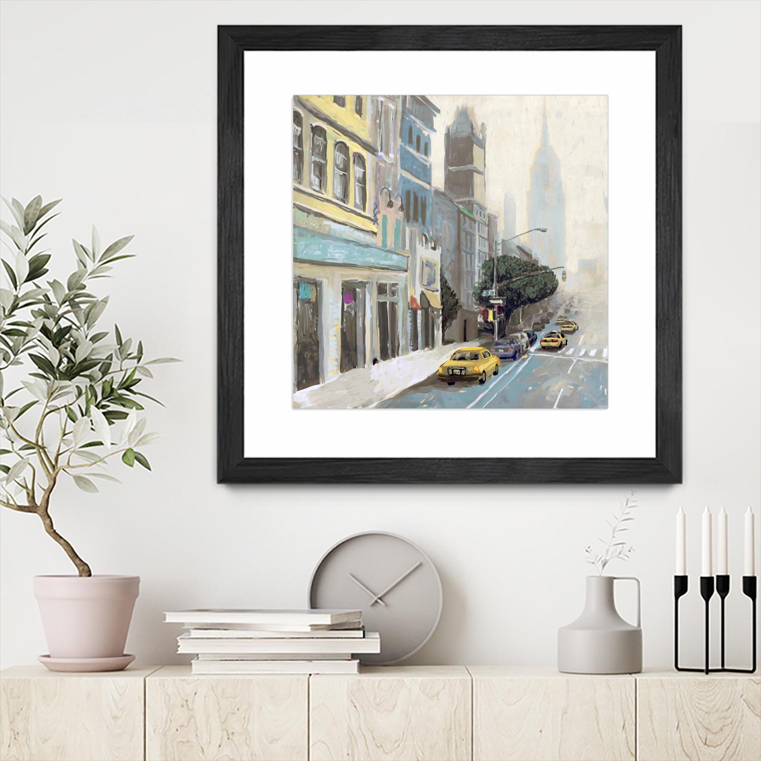 New York by Rick Novak on GIANT ART - blue city scene