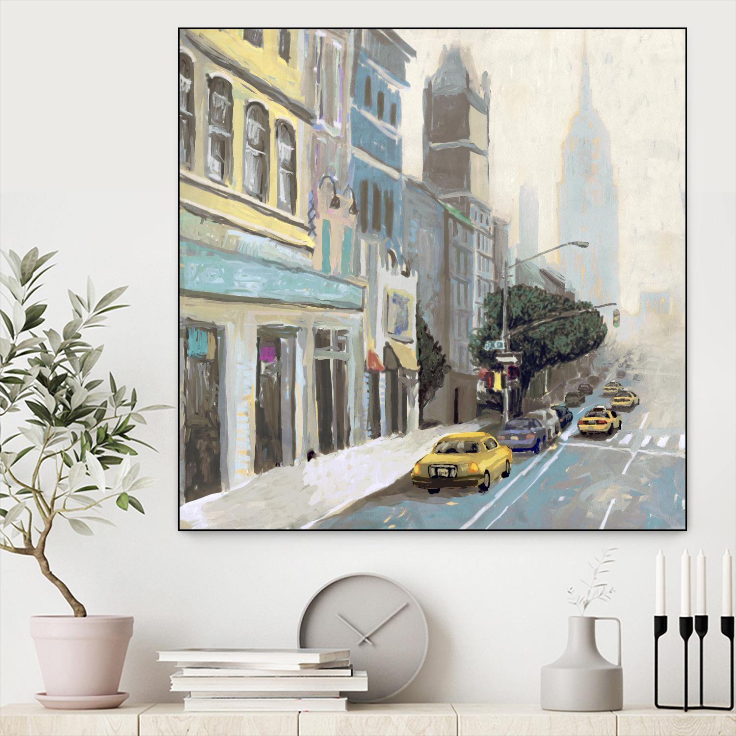 New York by Rick Novak on GIANT ART - blue city scene