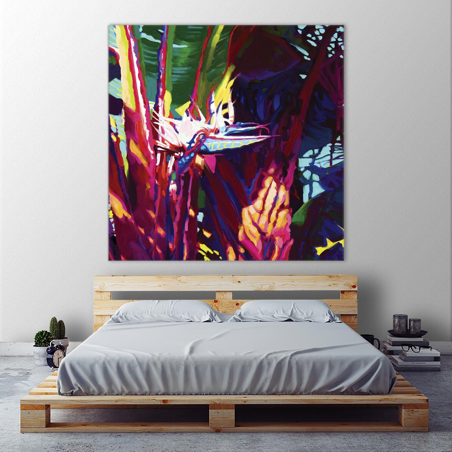 Palm Impressions by Rick Novak on GIANT ART - blue tropical