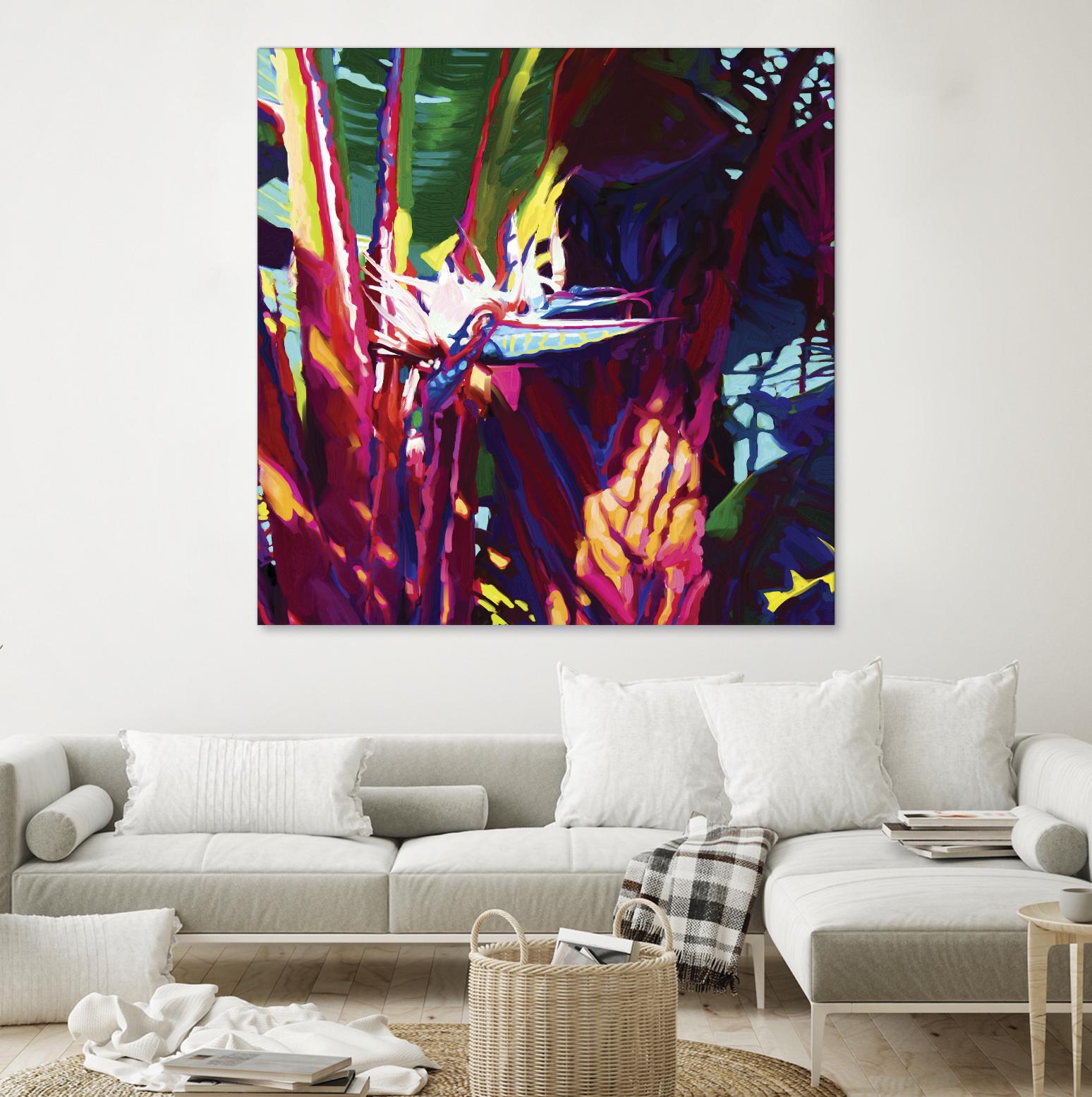 Palm Impressions by Rick Novak on GIANT ART - blue tropical