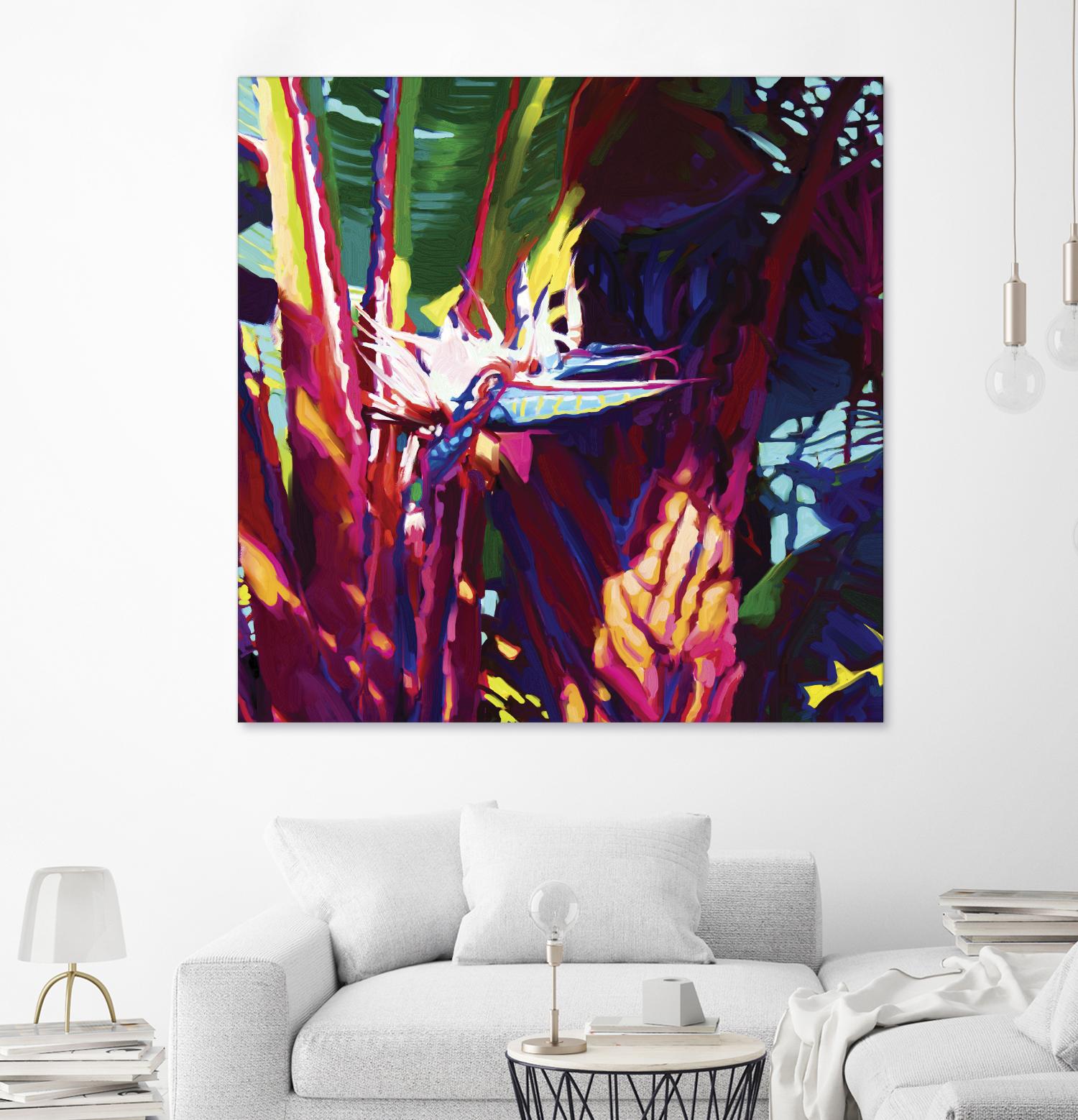 Palm Impressions by Rick Novak on GIANT ART - blue tropical