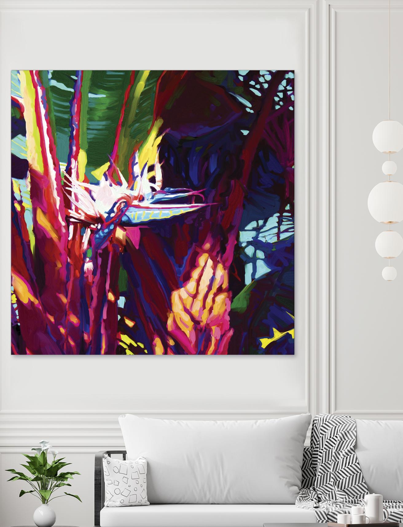 Palm Impressions by Rick Novak on GIANT ART - blue tropical