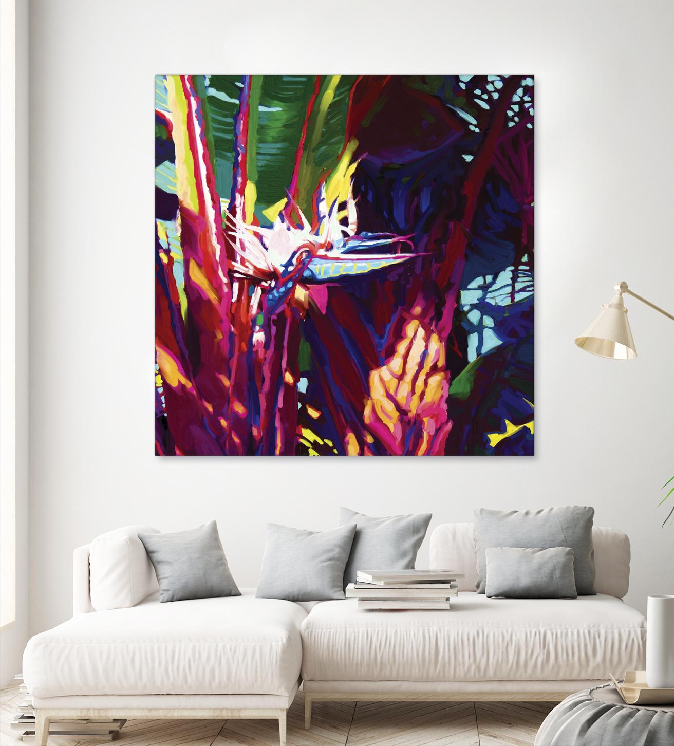 Palm Impressions by Rick Novak on GIANT ART - blue tropical