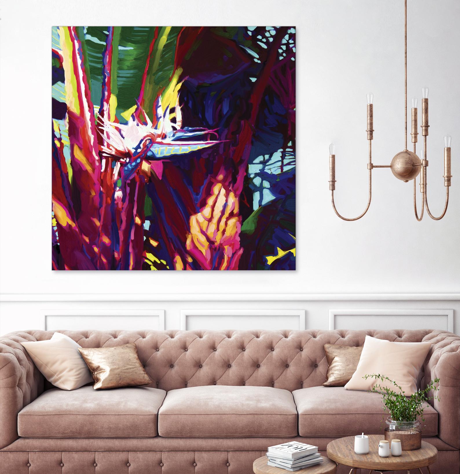 Palm Impressions by Rick Novak on GIANT ART - blue tropical