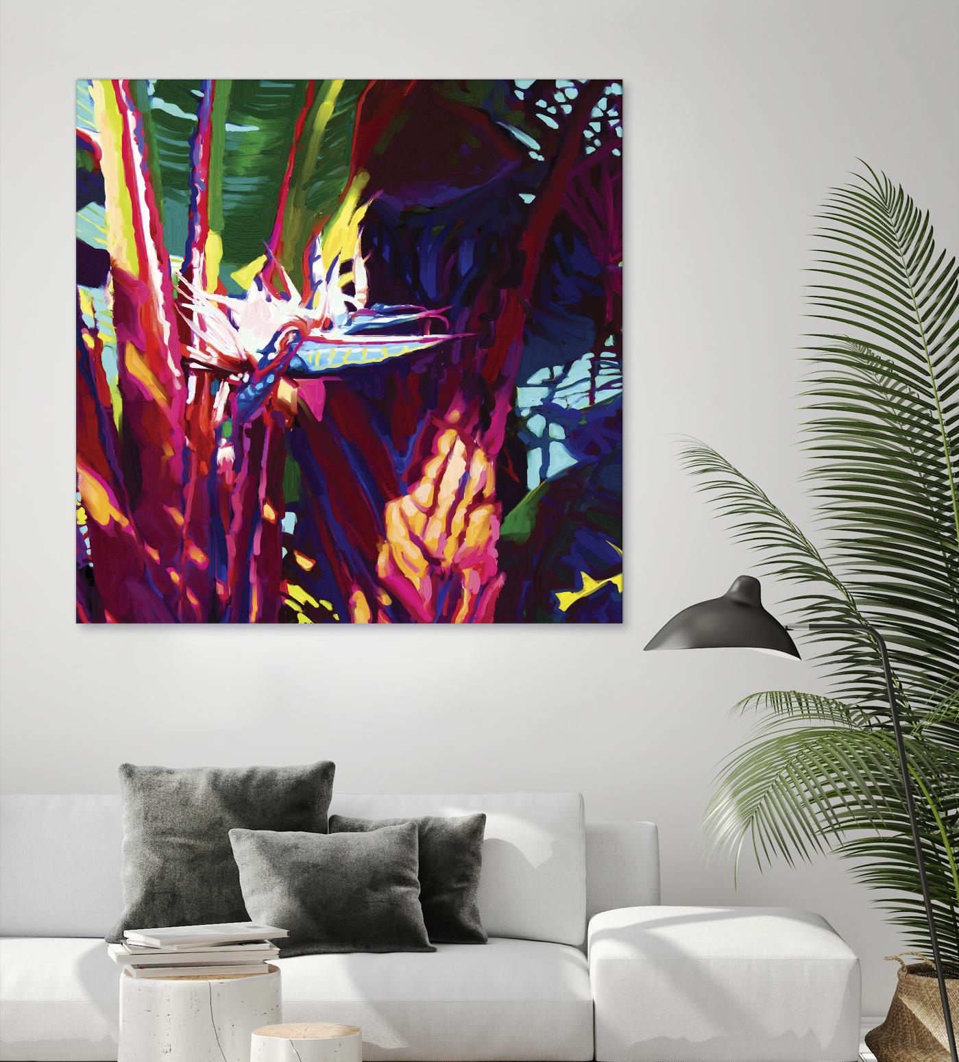 Palm Impressions by Rick Novak on GIANT ART - blue tropical