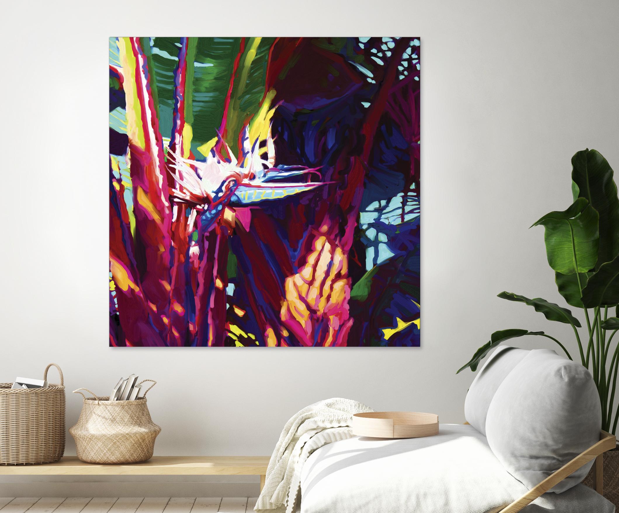 Palm Impressions by Rick Novak on GIANT ART - blue tropical