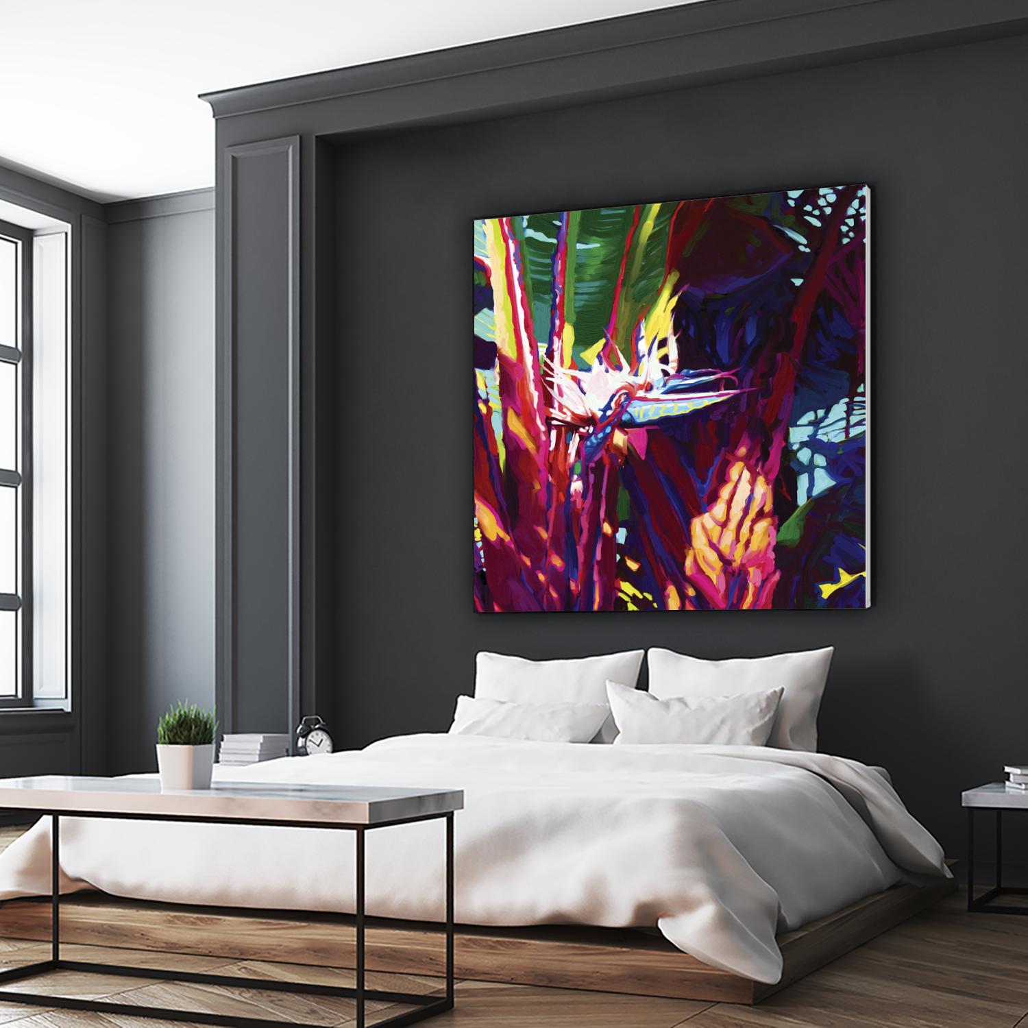 Palm Impressions by Rick Novak on GIANT ART - blue tropical