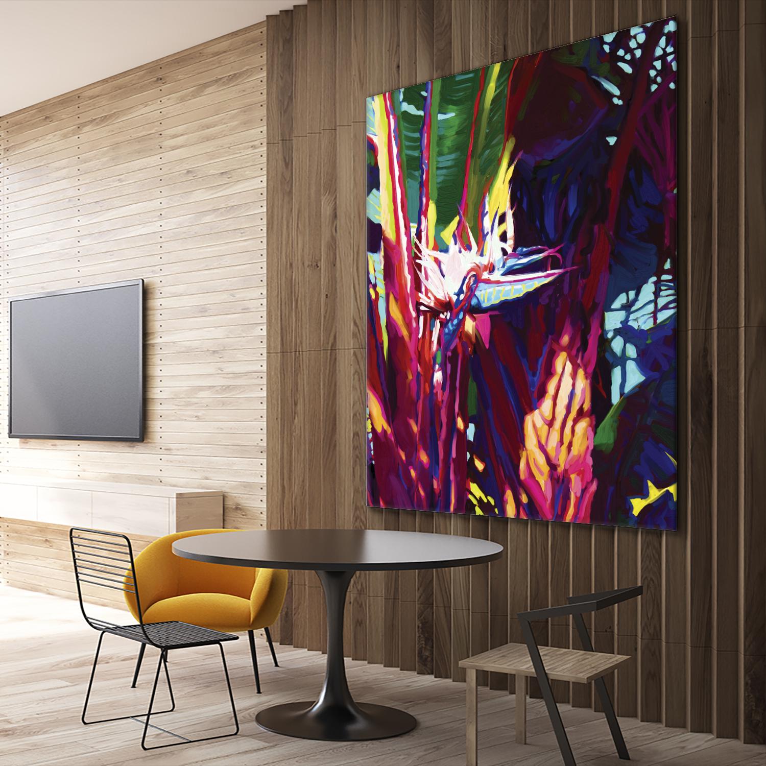 Palm Impressions by Rick Novak on GIANT ART - blue tropical