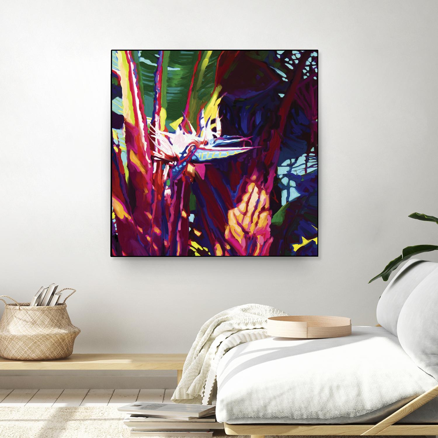 Palm Impressions by Rick Novak on GIANT ART - blue tropical