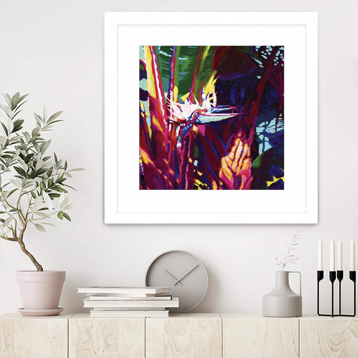 Palm Impressions by Rick Novak on GIANT ART - blue tropical