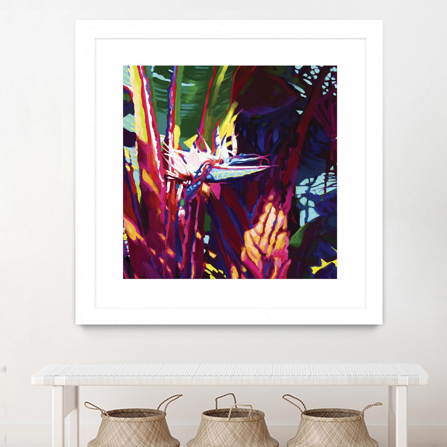 Palm Impressions by Rick Novak on GIANT ART - blue tropical