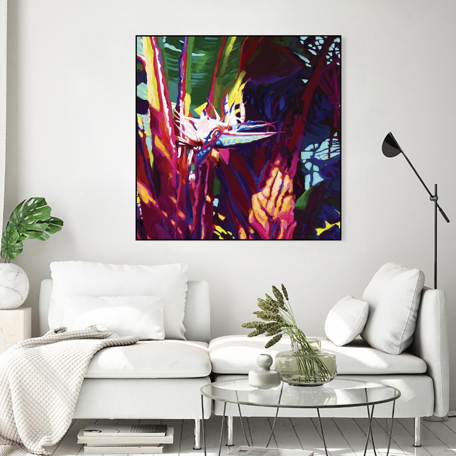 Palm Impressions by Rick Novak on GIANT ART - blue tropical