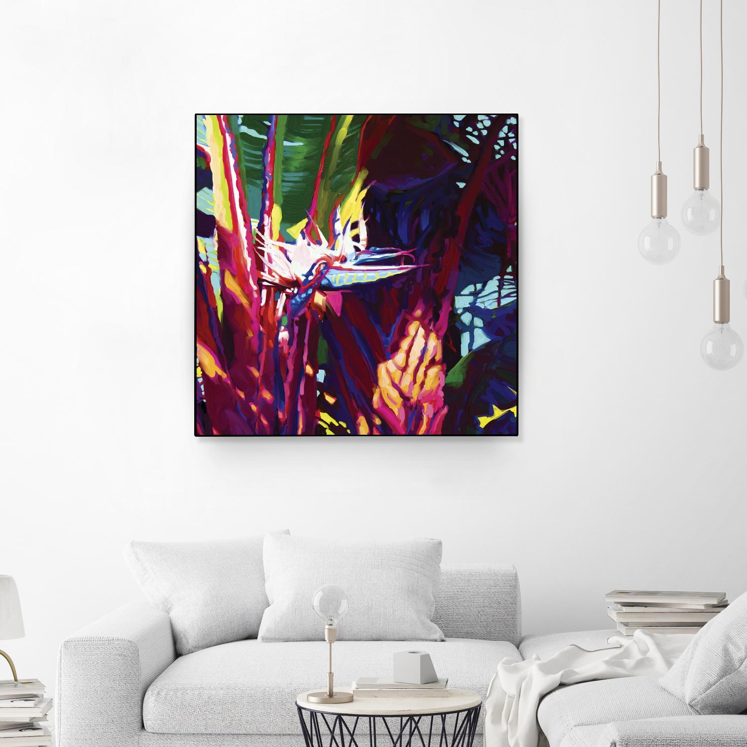 Palm Impressions by Rick Novak on GIANT ART - blue tropical