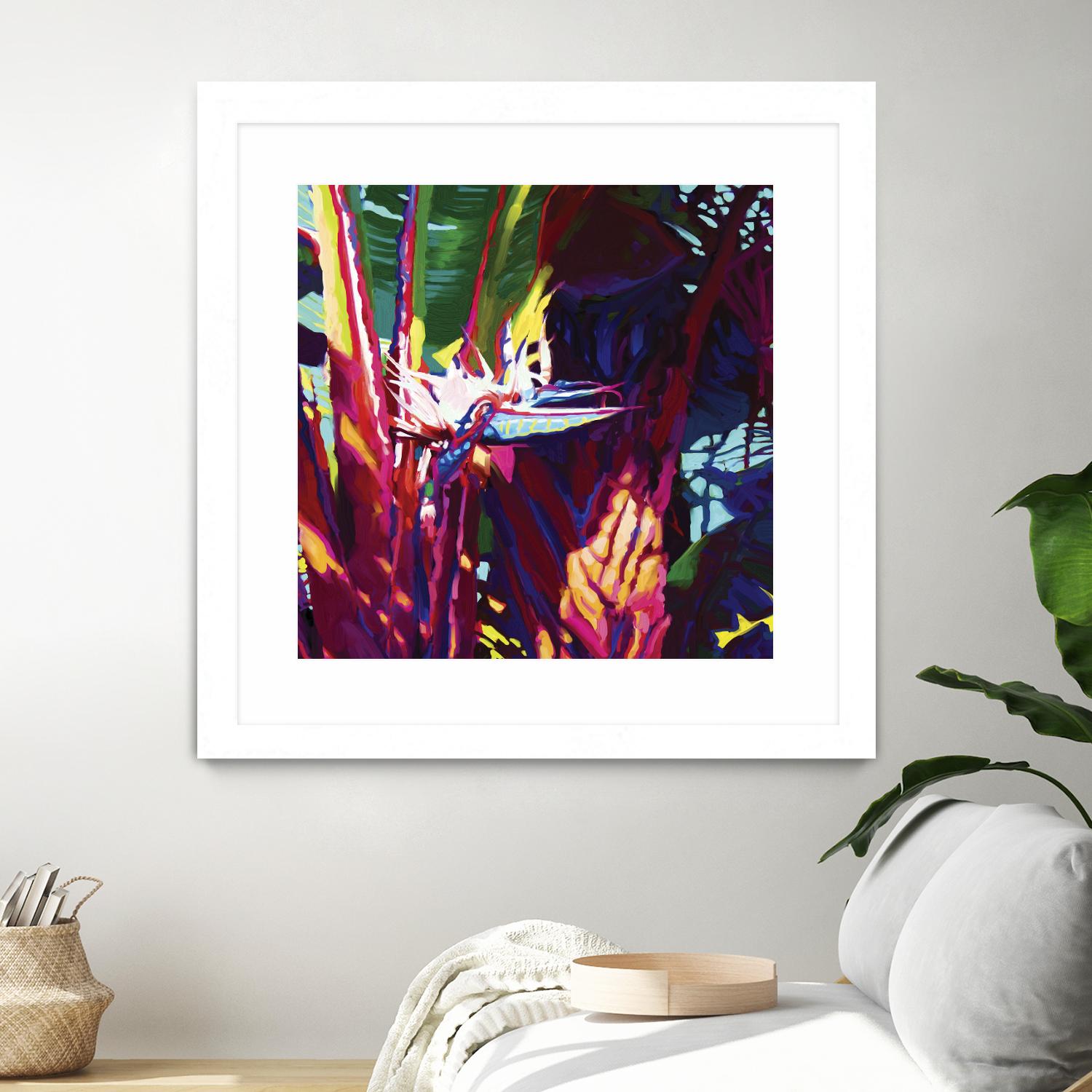 Palm Impressions by Rick Novak on GIANT ART - blue tropical