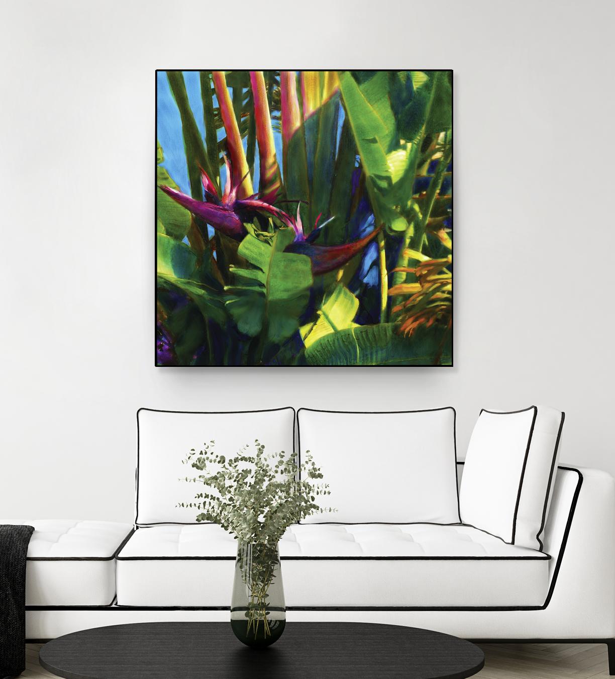Waters Palm I by Rick Novak on GIANT ART - blue tropical