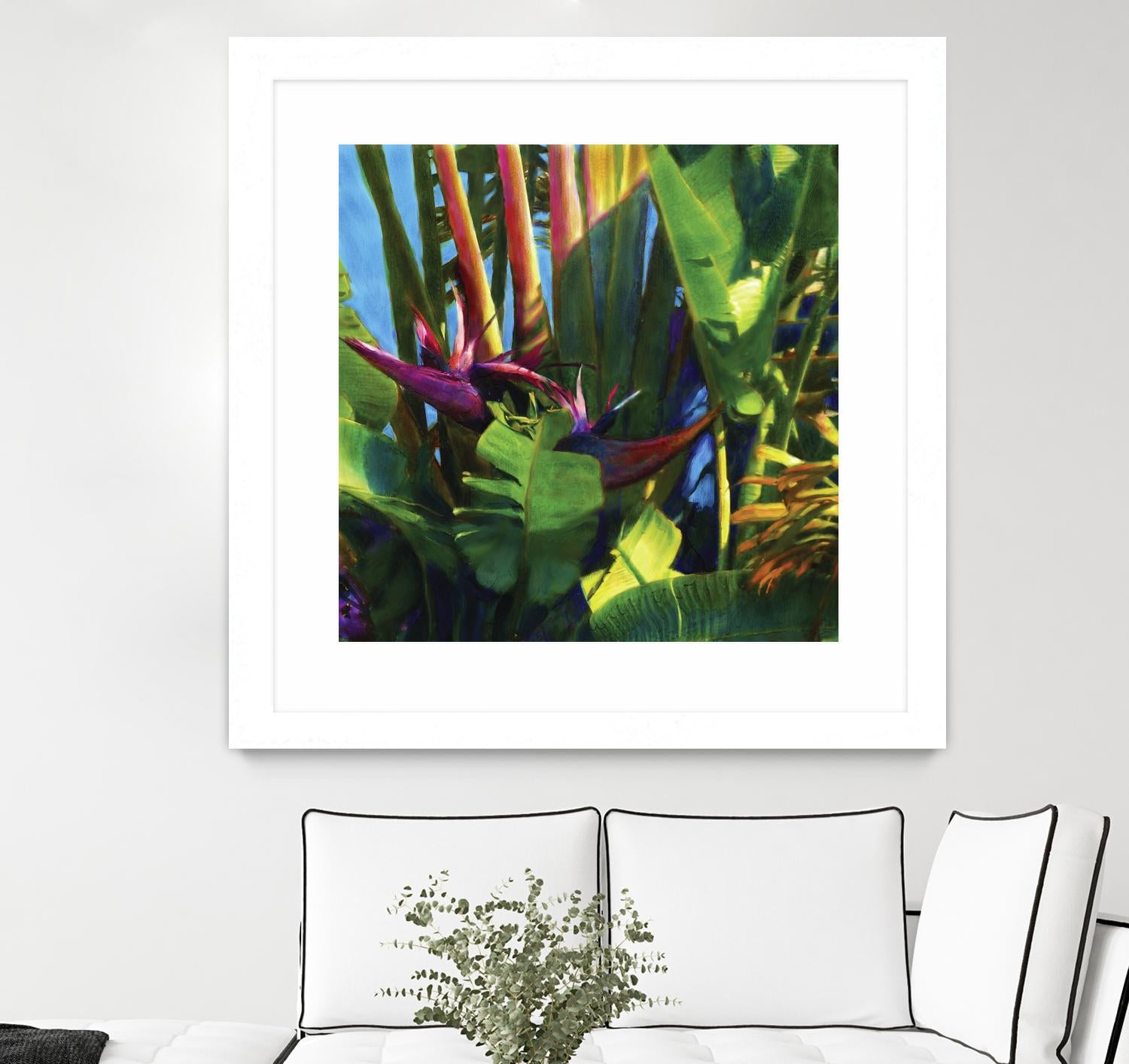 Waters Palm I by Rick Novak on GIANT ART - blue tropical