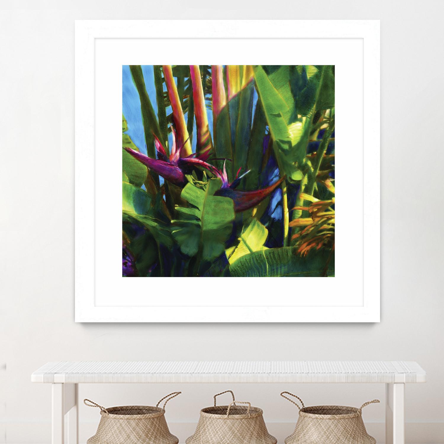 Waters Palm I by Rick Novak on GIANT ART - blue tropical