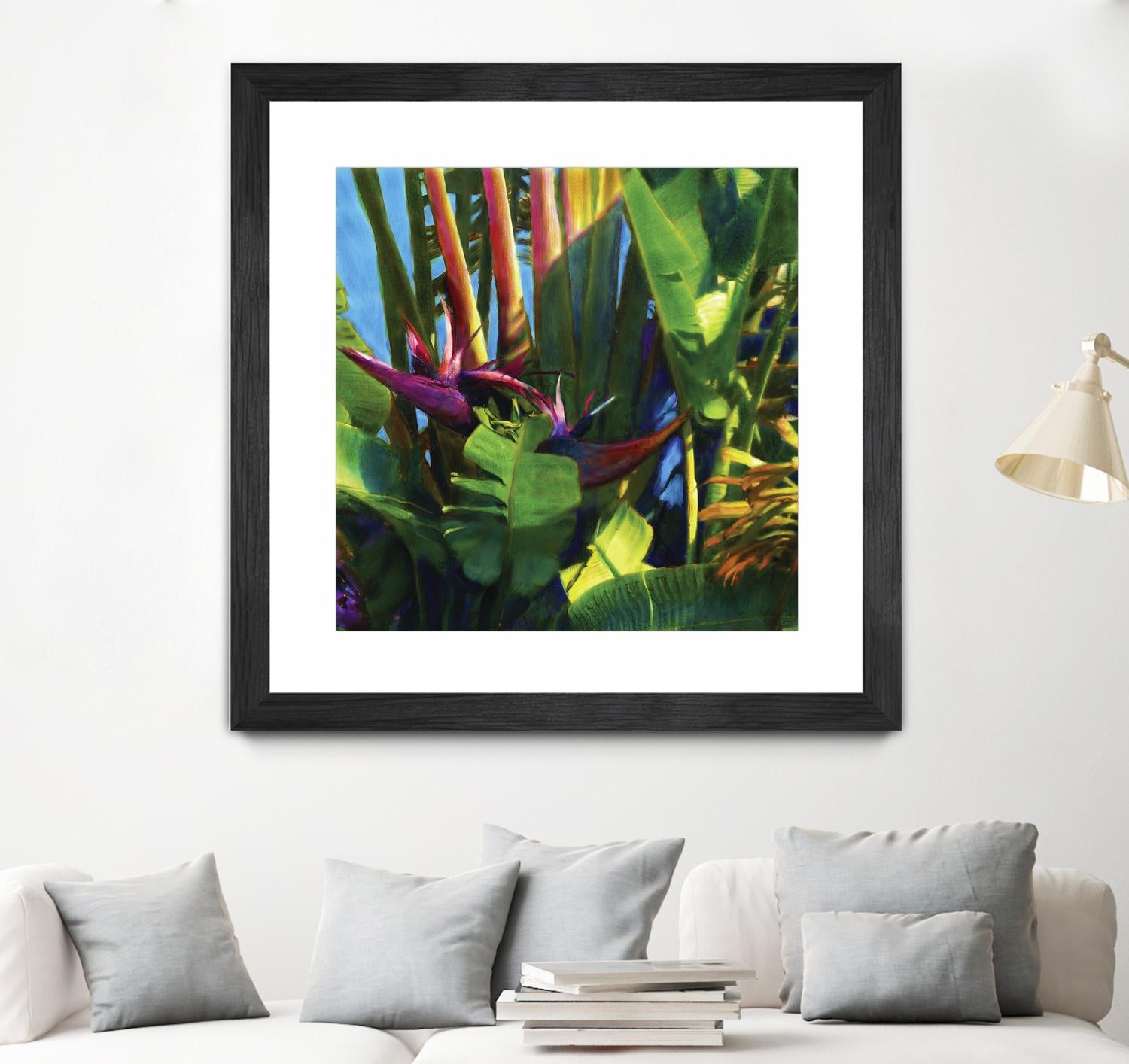 Waters Palm I by Rick Novak on GIANT ART - blue tropical