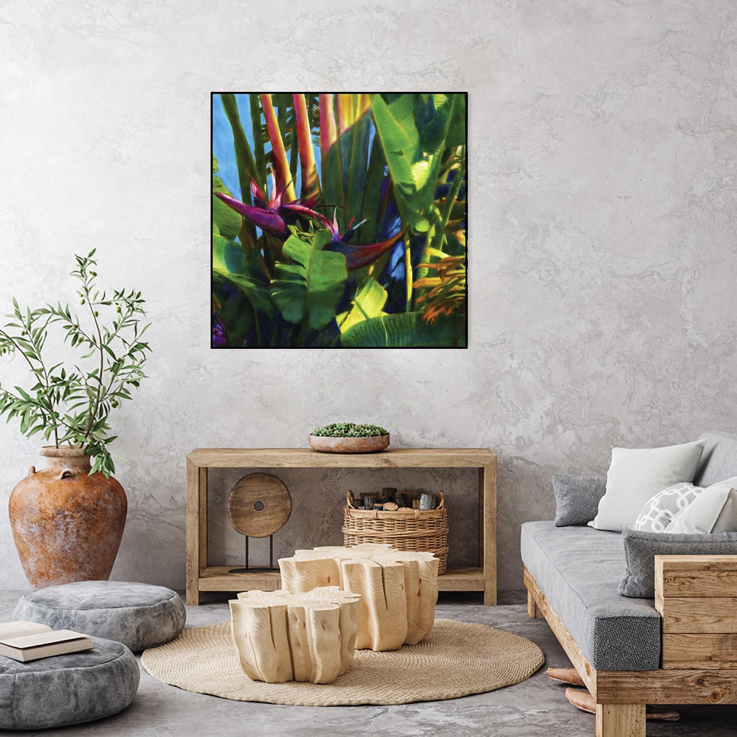 Waters Palm I by Rick Novak on GIANT ART - blue tropical