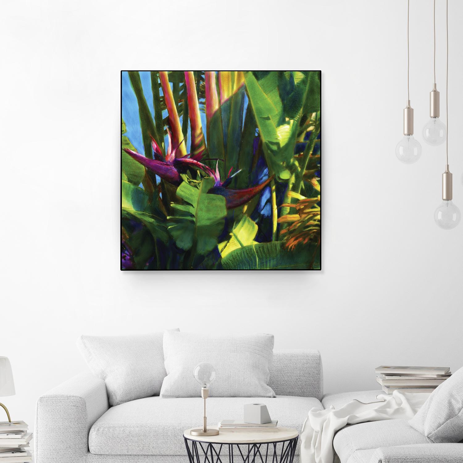 Waters Palm I by Rick Novak on GIANT ART - blue tropical