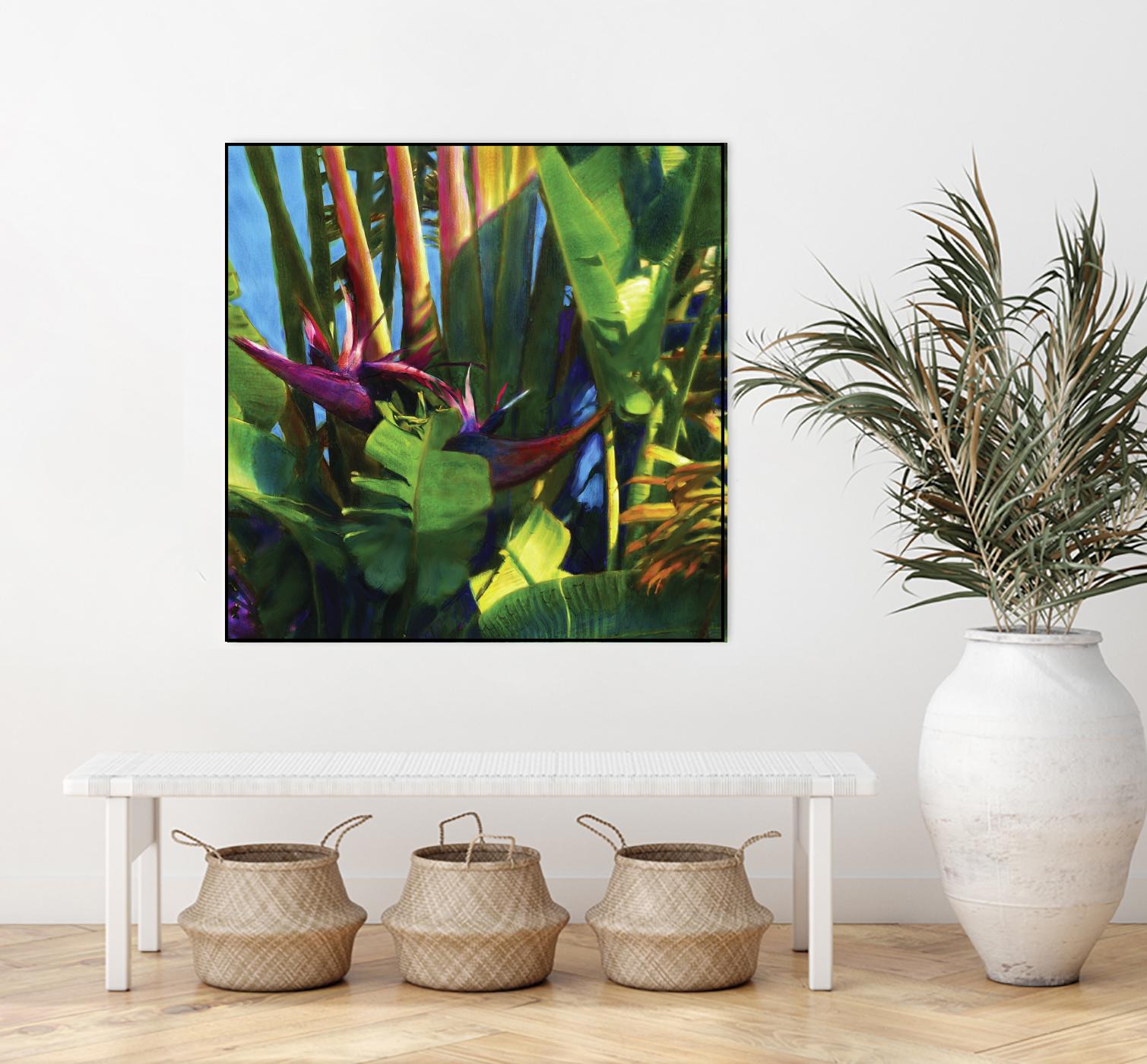 Waters Palm I by Rick Novak on GIANT ART - blue tropical
