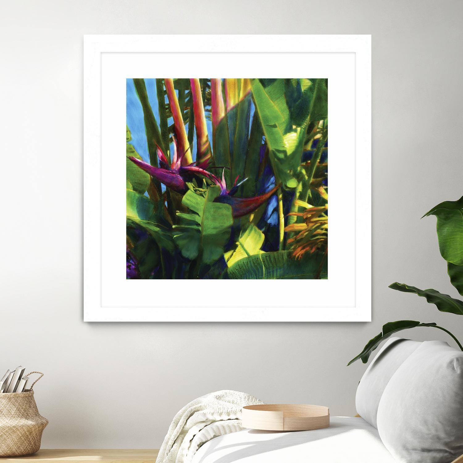 Waters Palm I by Rick Novak on GIANT ART - blue tropical