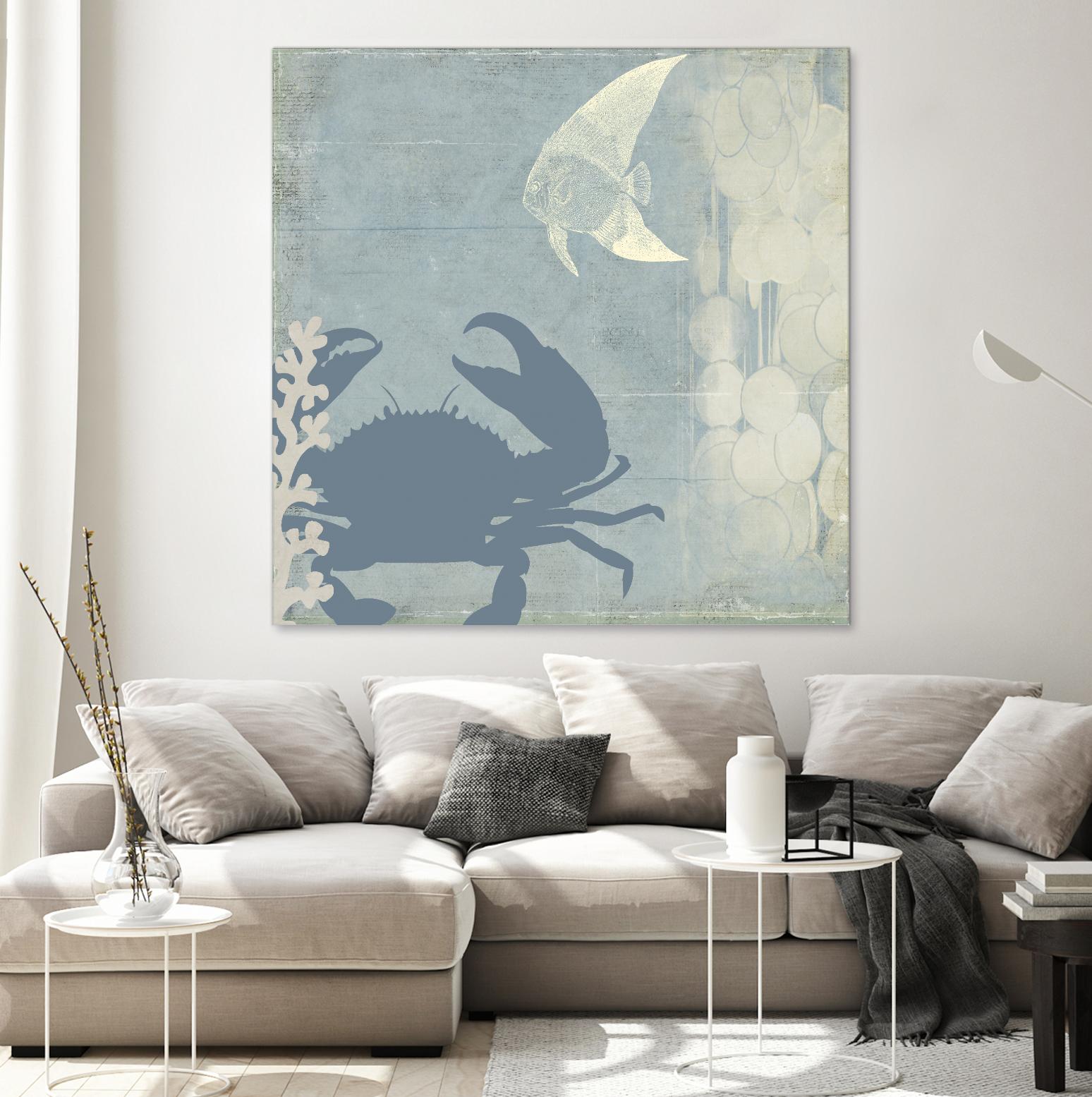 Ocean Life II by PI Studio on GIANT ART - beige nautical