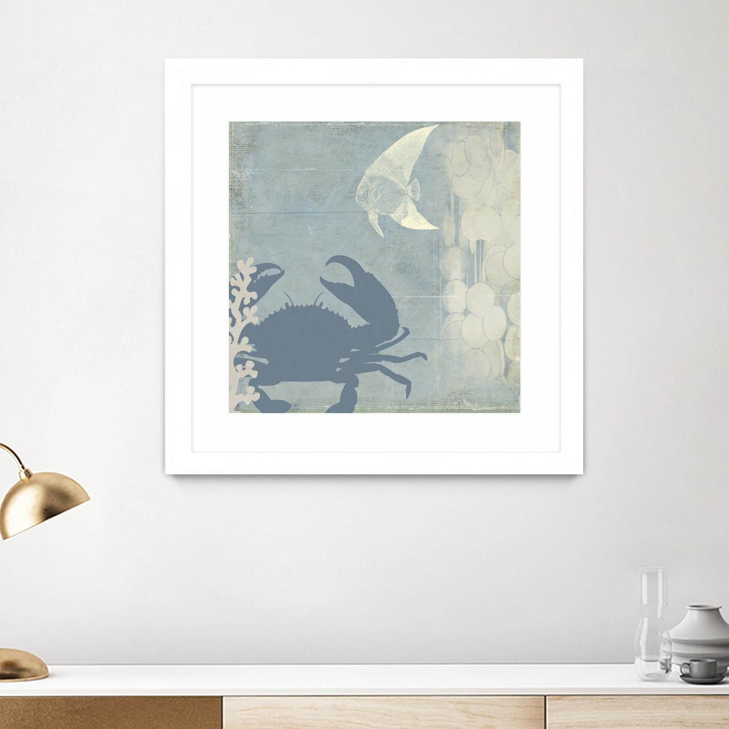 Ocean Life II by PI Studio on GIANT ART - beige nautical