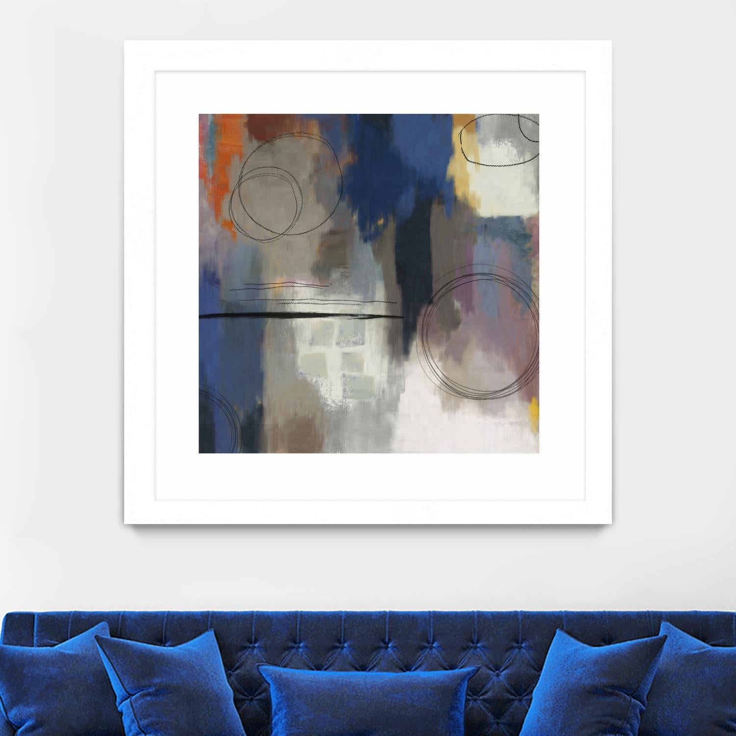 Indigo Touch II by PI Studio on GIANT ART - blue abstract