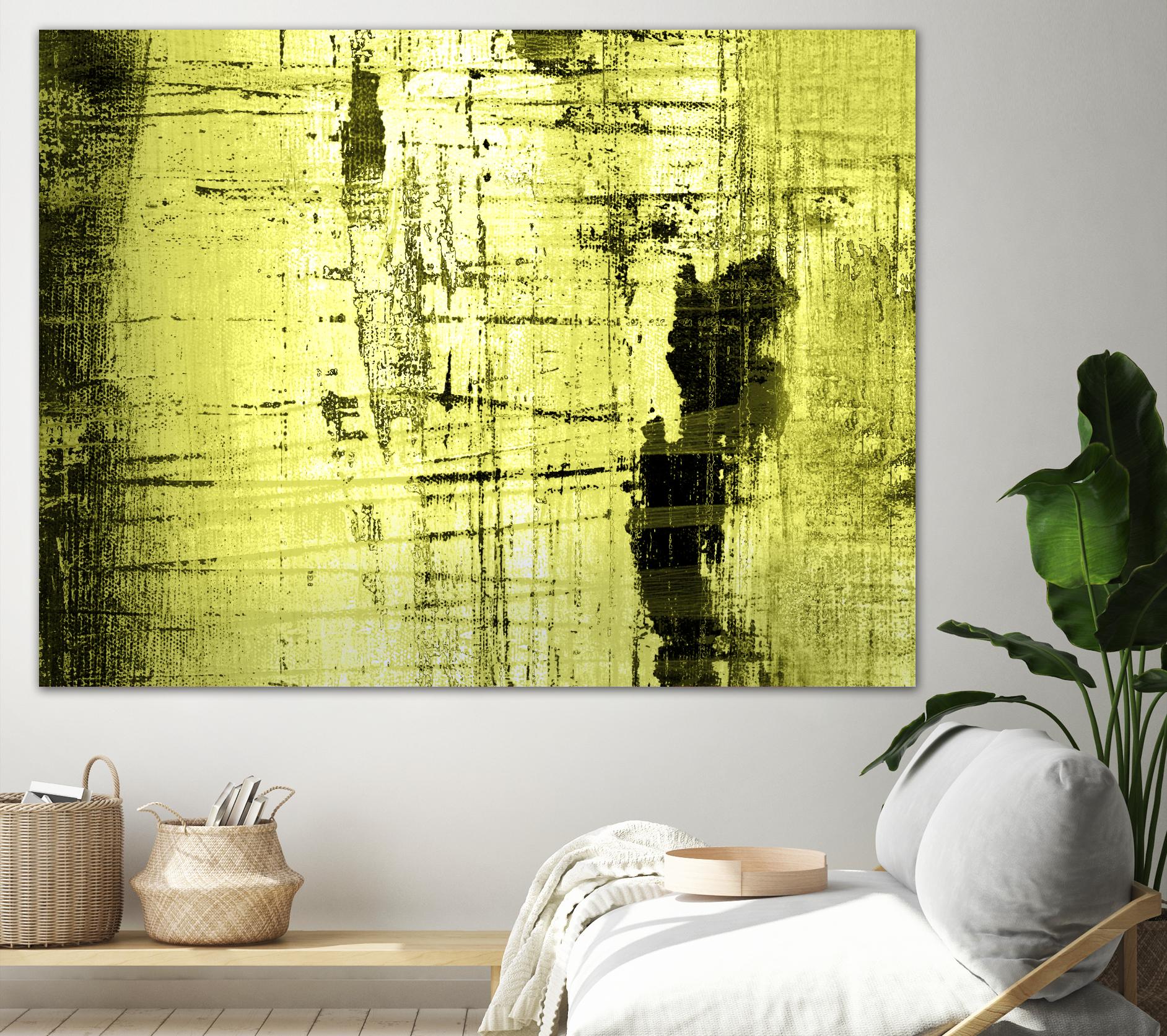 Vert Lime by PI Studio on GIANT ART - black abstract